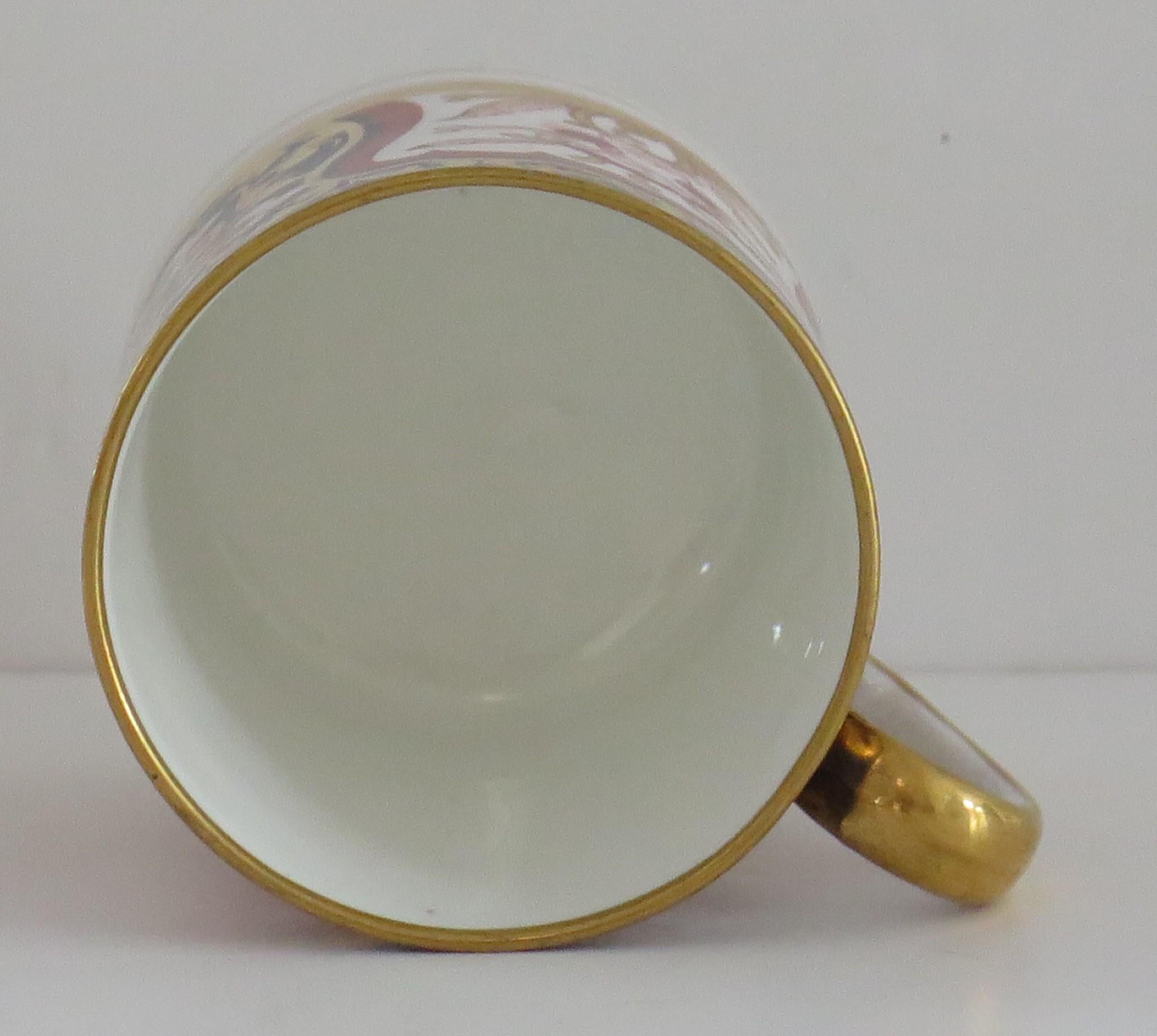 19th Century Copeland 'Spode' Porcelain Coffee Can Finely Hand Painted & Gilded, circa 1860 For Sale