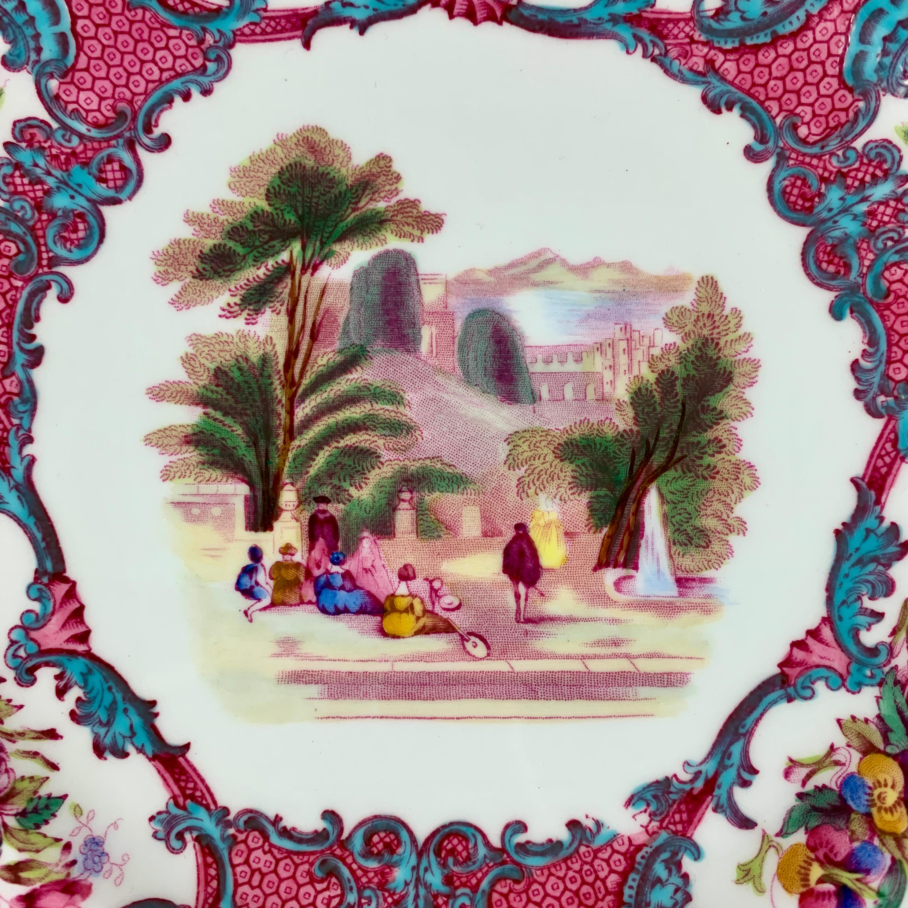 Copeland Spode Queen Mary Rococo Pink Porcelain Plates for Tiffany & Co. Set / 6 1