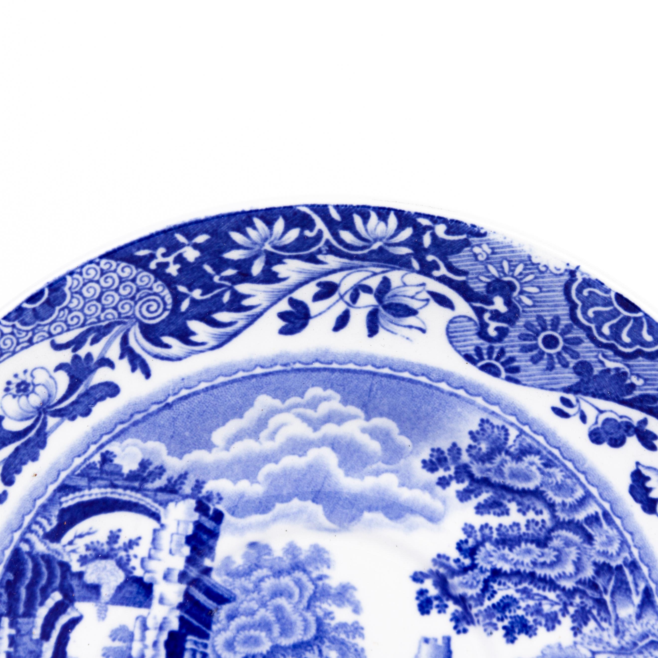 Copeland Spode's Blue Italian Fine Porcelain Plate  In Good Condition For Sale In Nottingham, GB