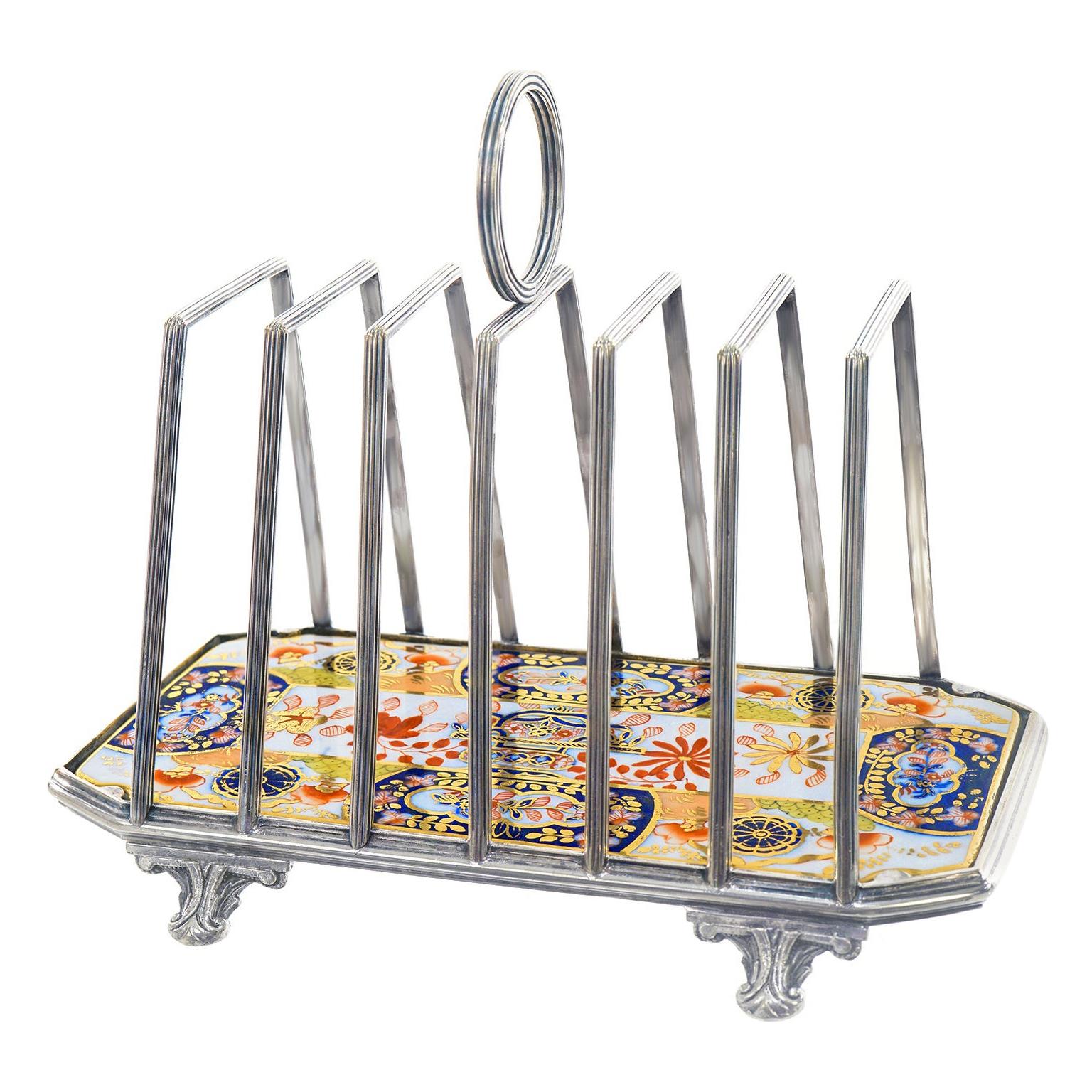 Copeland Toast Rack Silverplate, c1860s, England For Sale