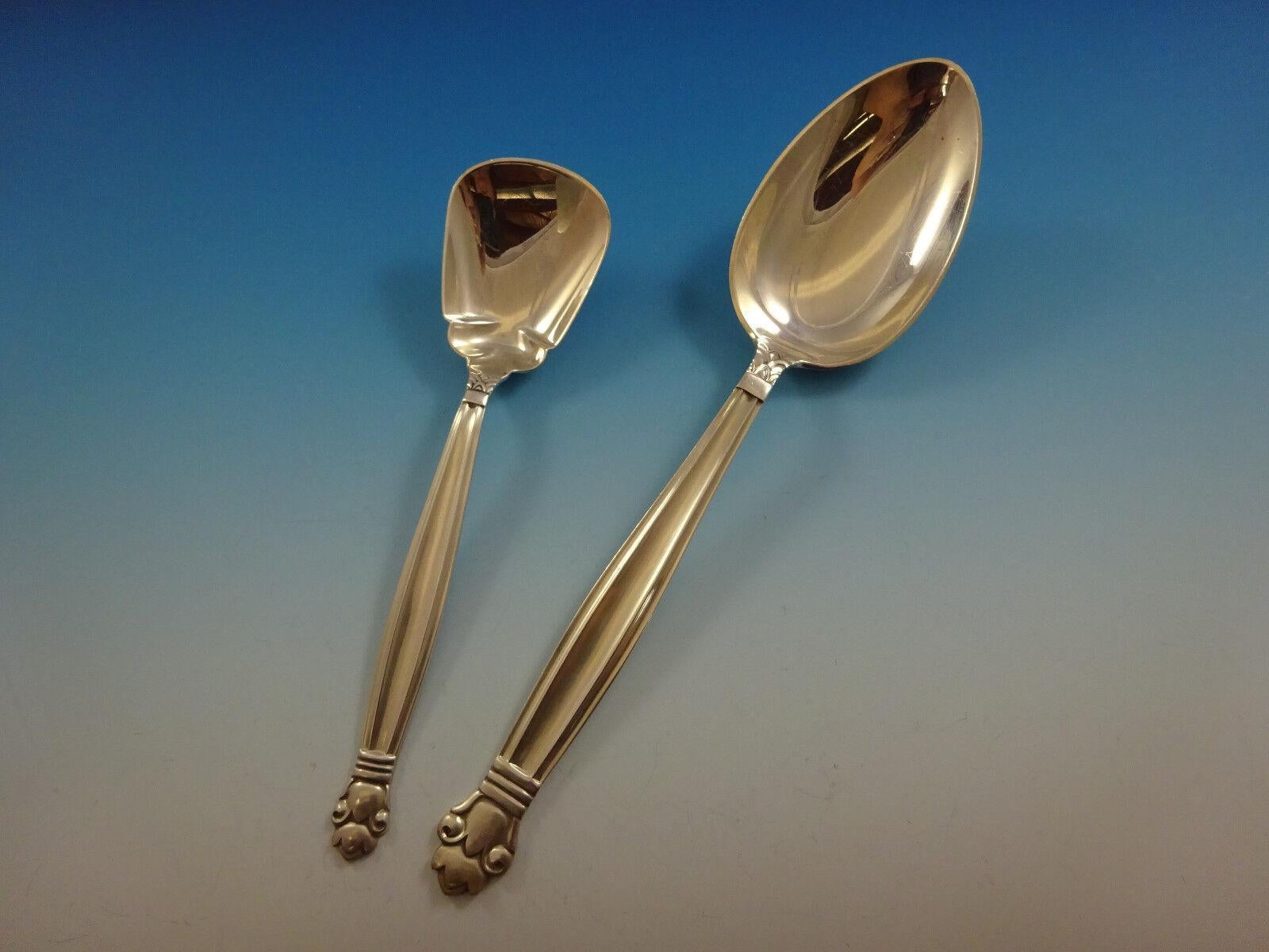 American Copenhagen by Manchester Sterling Silver Flatware Service For 12 Set 65 Pieces