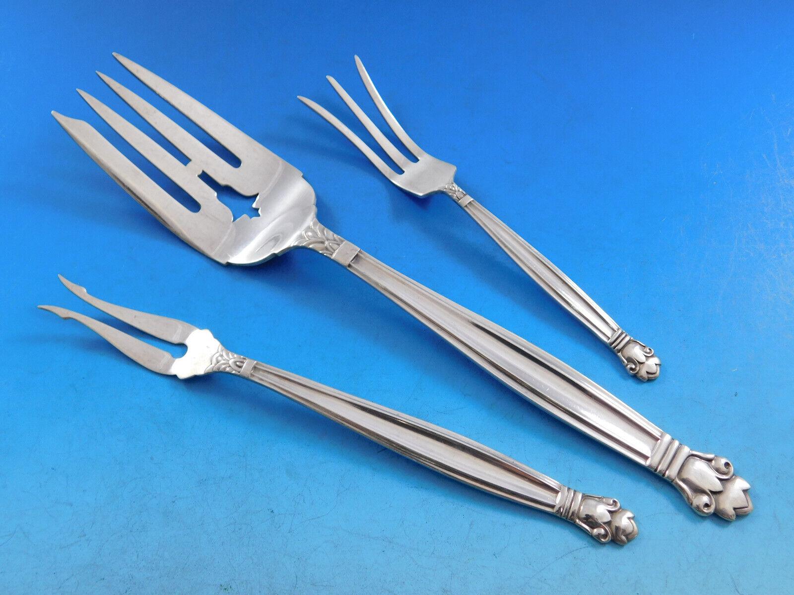 Copenhagen by Manchester Sterling Silver Flatware Set for 12 Service 84 Pieces For Sale 2