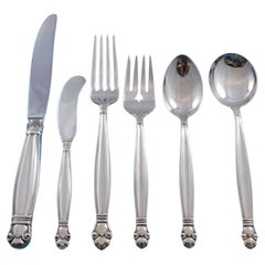 Copenhagen by Manchester Sterling Silver Flatware Set for 12 Service 84 Pieces
