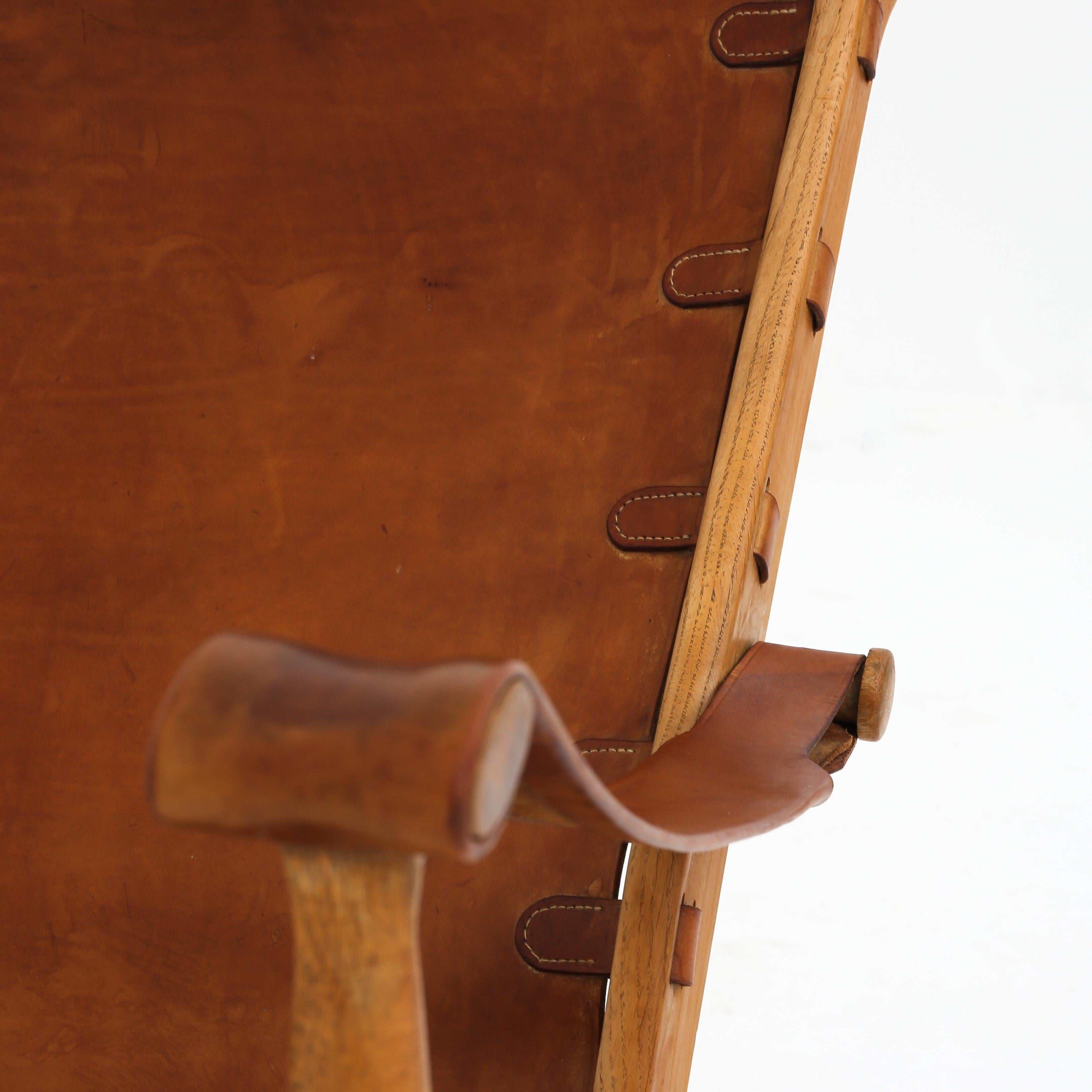 Patinated Copenhagen Chaiir by Mogens Voltelen and Niels Vodder