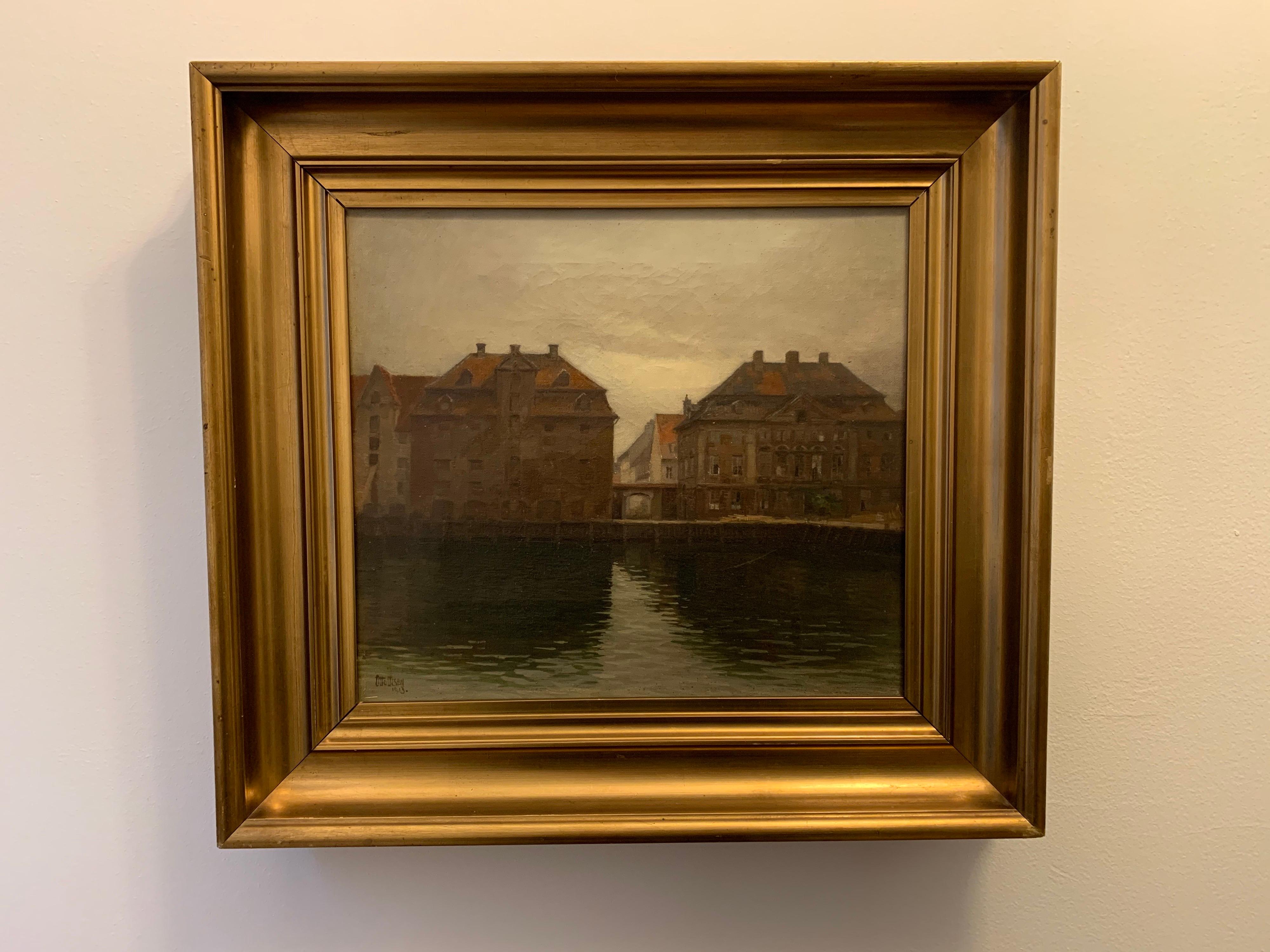 European Copenhagen Harbor, Otto Olsen, Denmark, 1913 For Sale