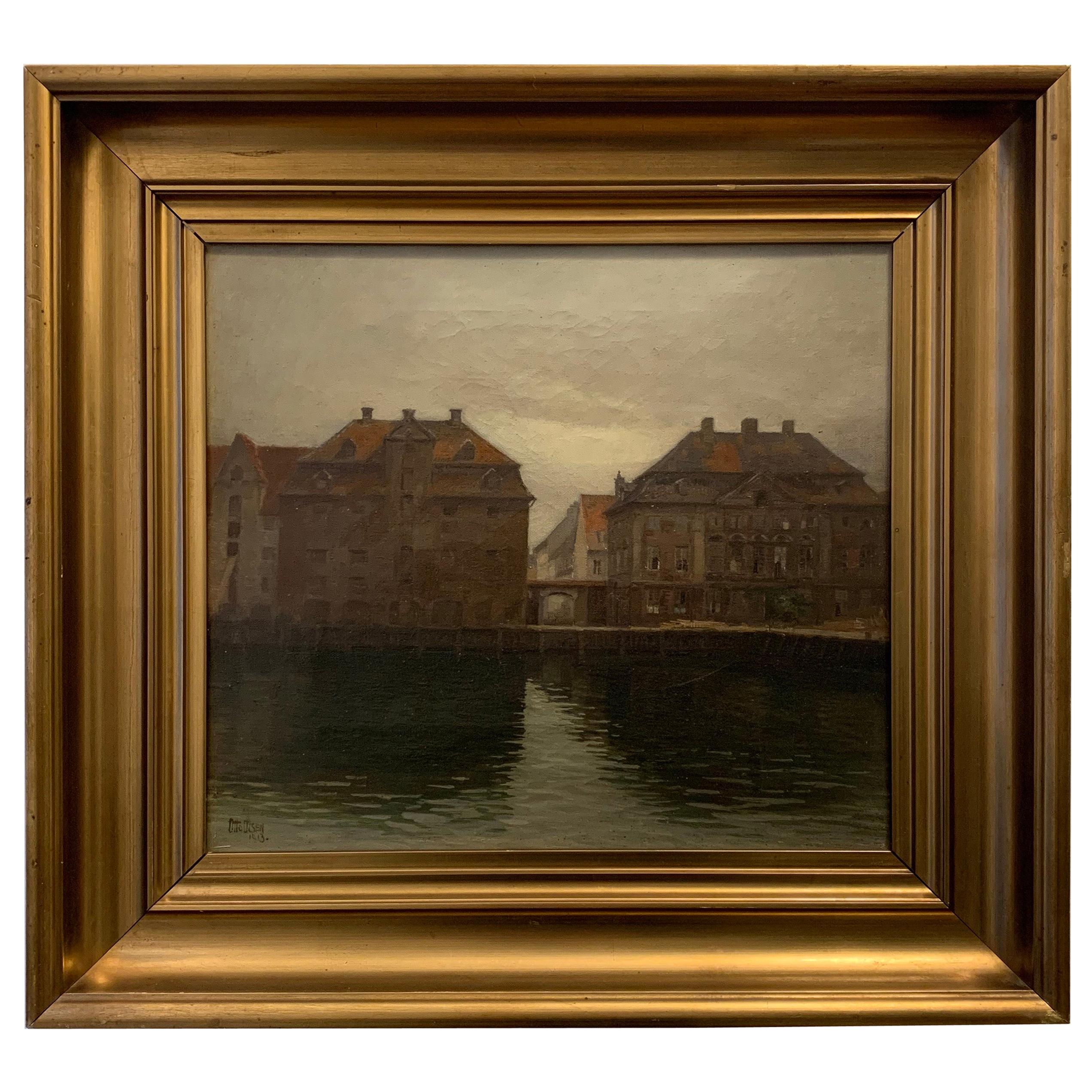 Copenhagen Harbor, Otto Olsen, Denmark, 1913 For Sale