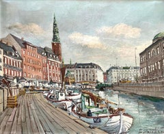 Copenhagen Harbour Scene - Theodor Ulrichsen, 1950s