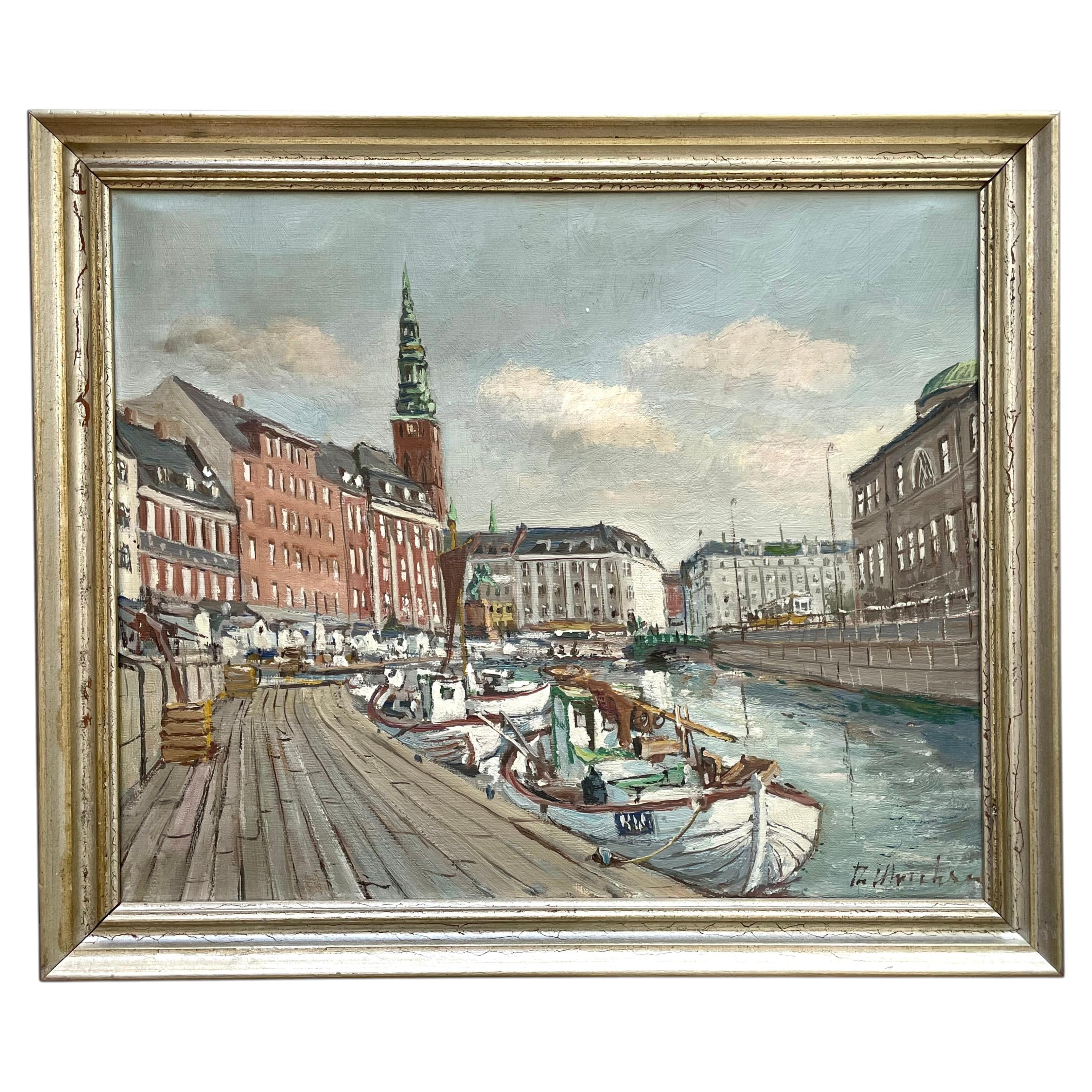 Copenhagen Harbour Scene - Theodor Ulrichsen, 1950s