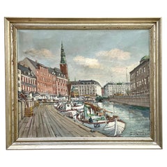 Copenhagen Harbour Scene - Theodor Ulrichsen, 1950s