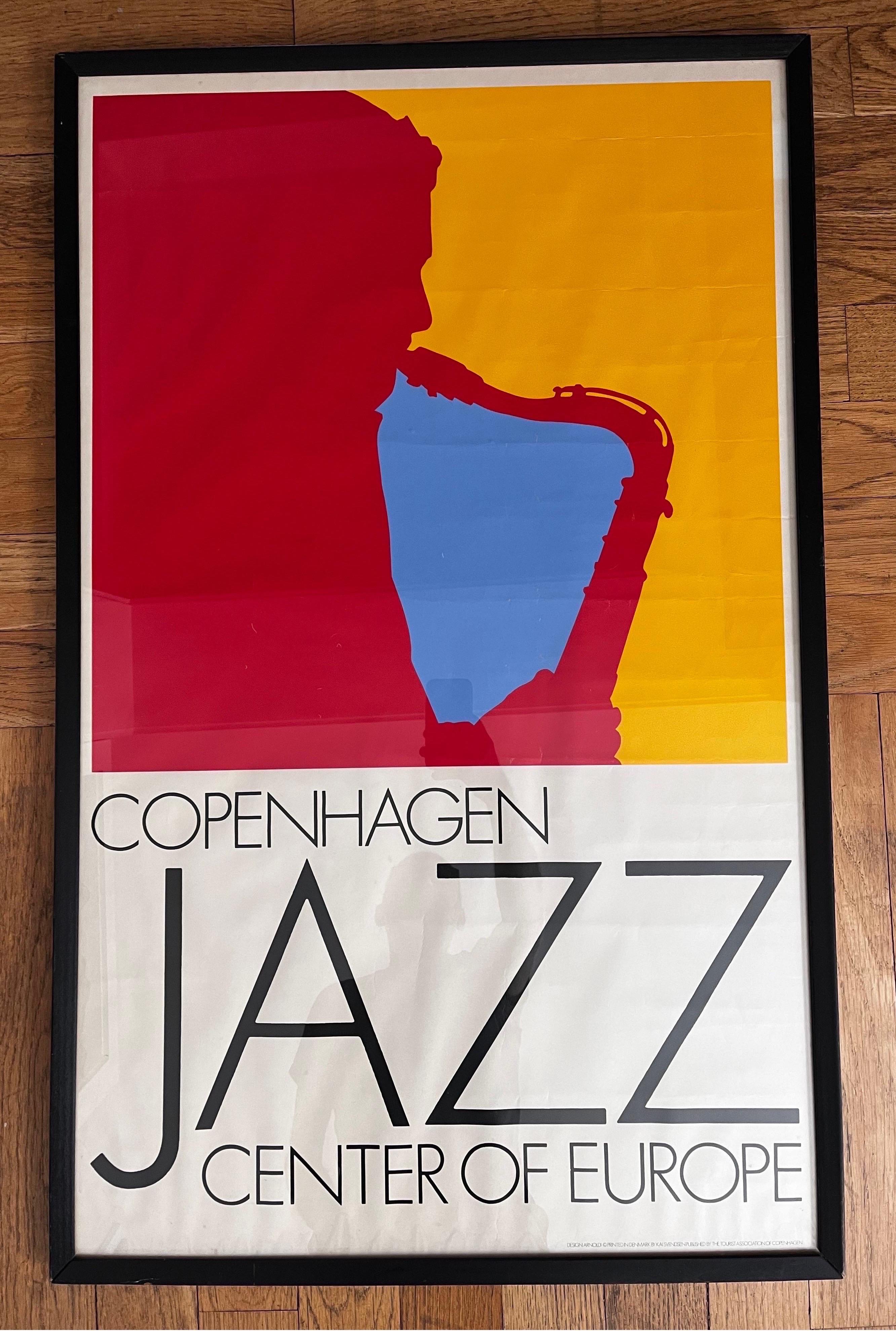 Copenhagen Jazz Center of Europe vintage poster by Per Arnoldi, 1972  For Sale 8
