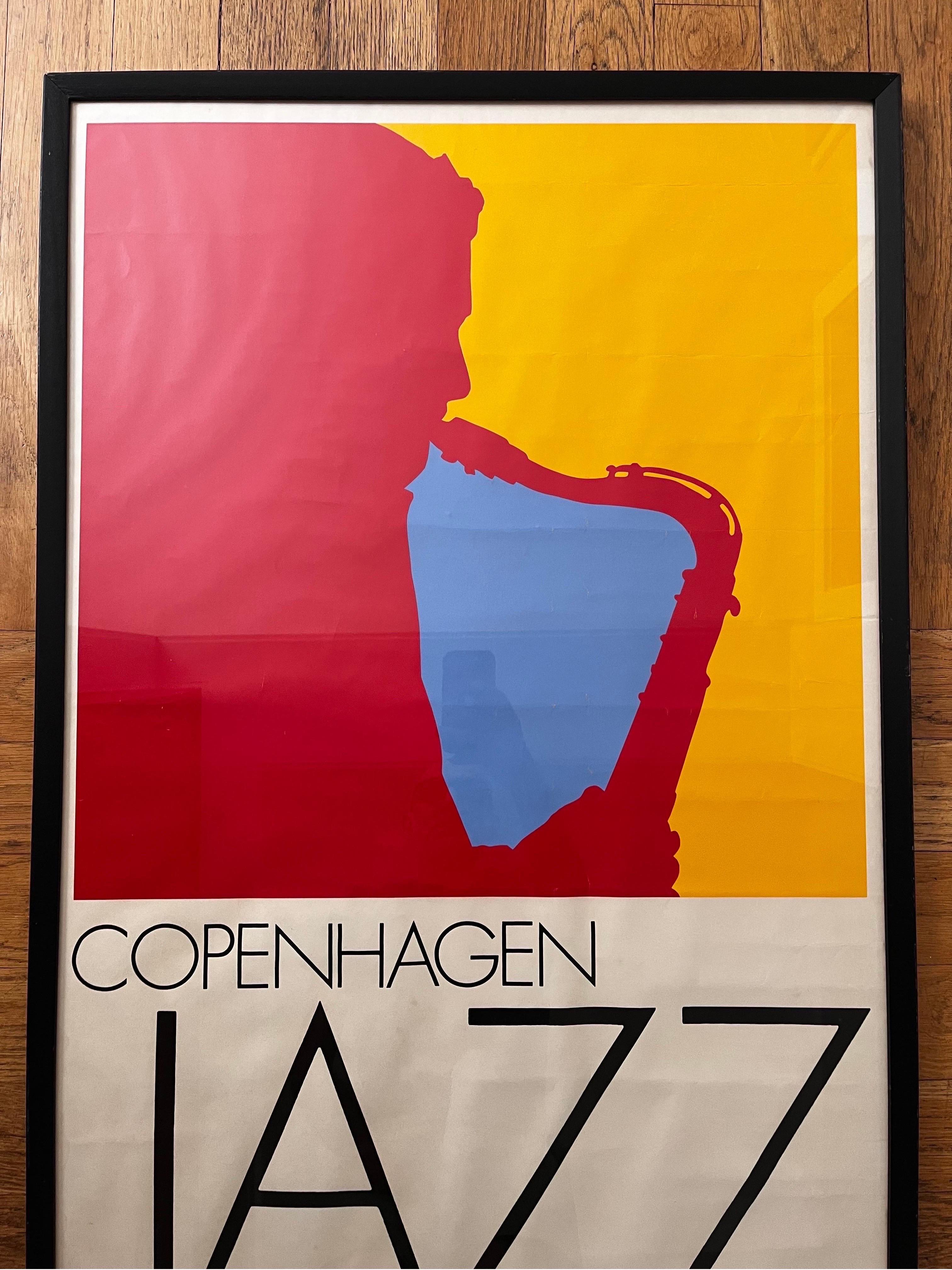 Vintage-Poster „Jazz Center of Europe“ aus Kopenhagen von Per Arnoldi, 1972  (Skandinavische Moderne) im Angebot