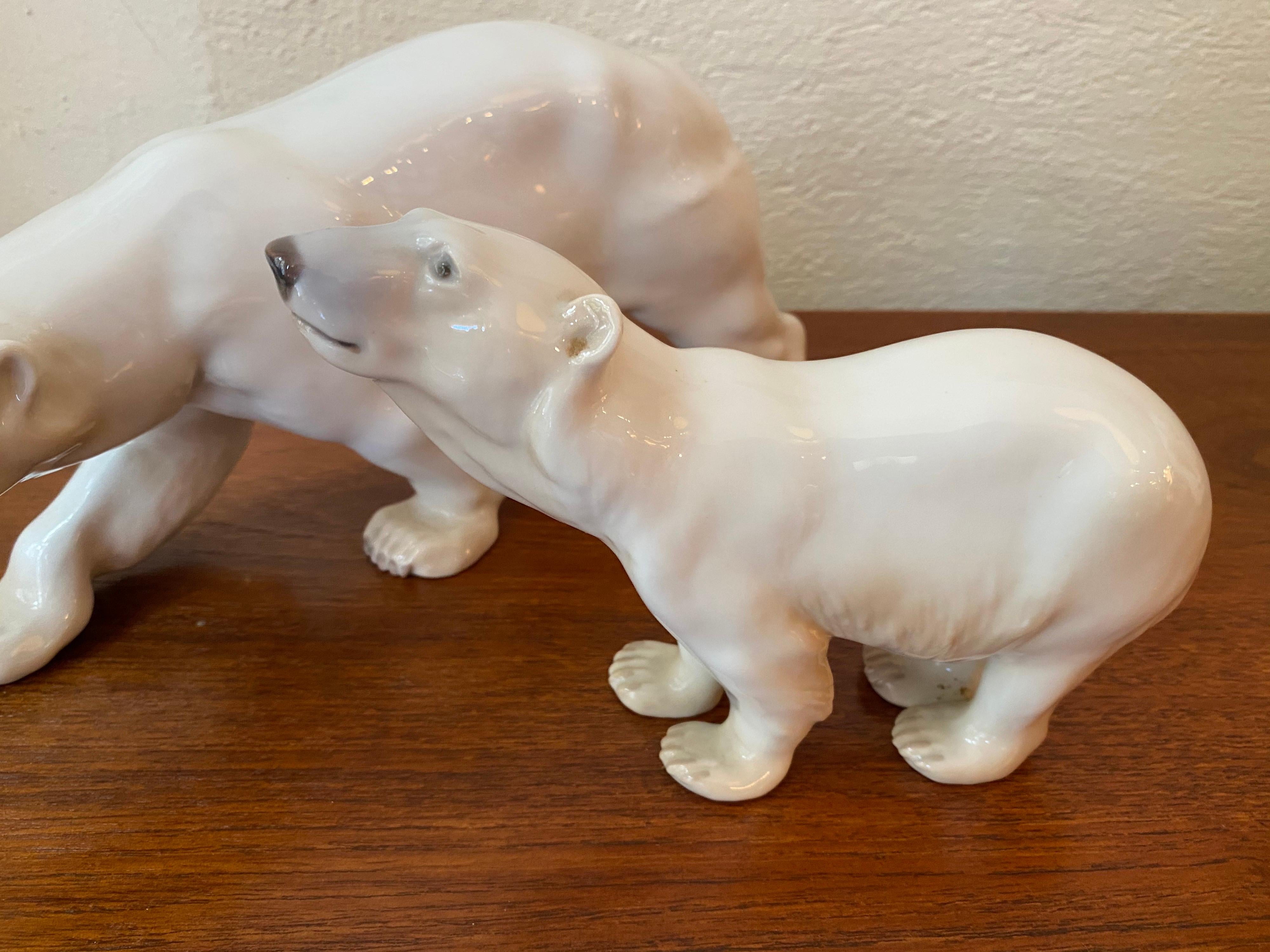 Mid-20th Century Copenhagen Porcelain B&G Polar Bears