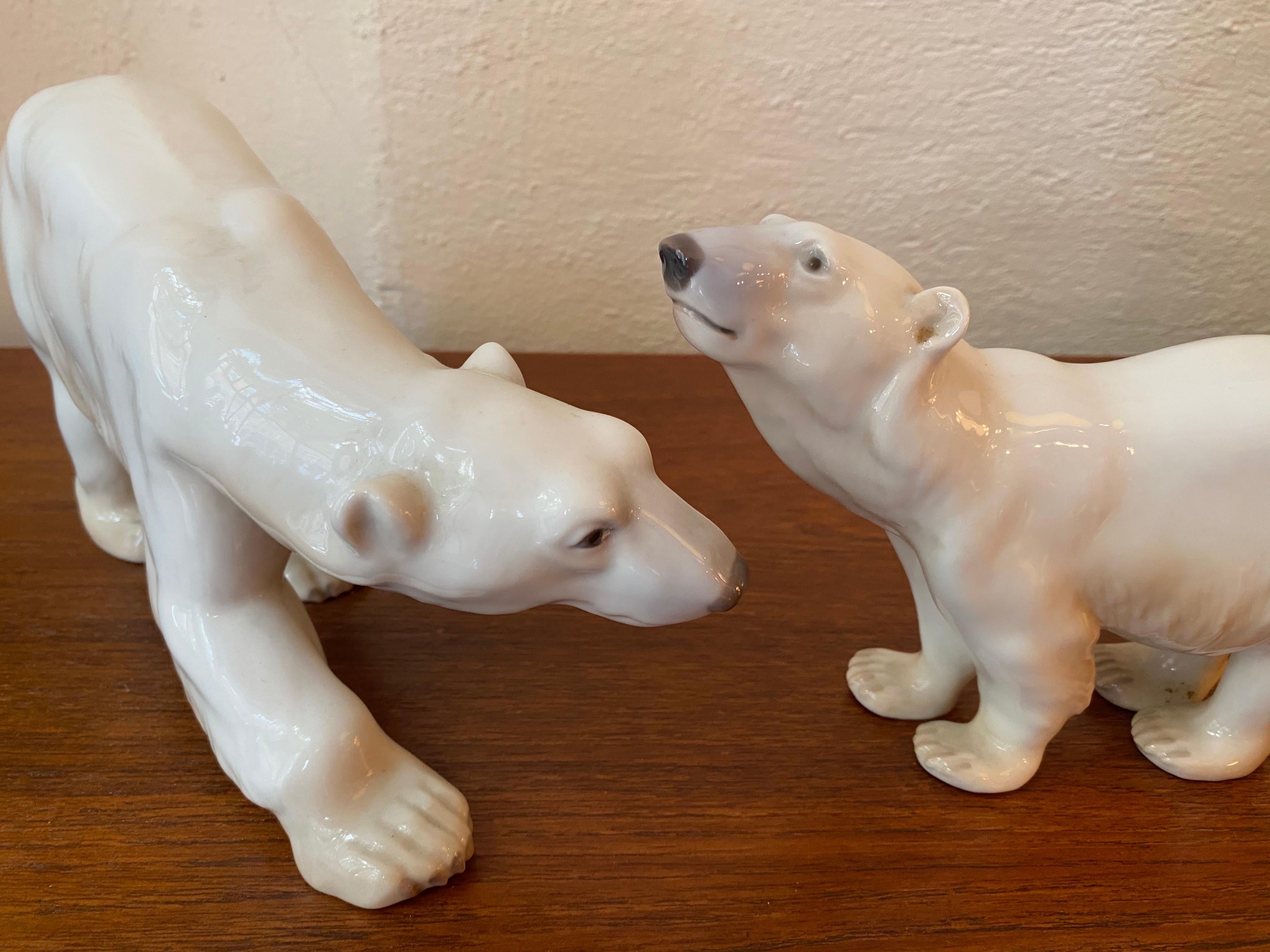 Ceramic Copenhagen Porcelain B&G Polar Bears