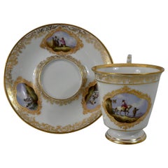 Copenhagen Porcelain Cabinet Cup and Stand, circa 1870