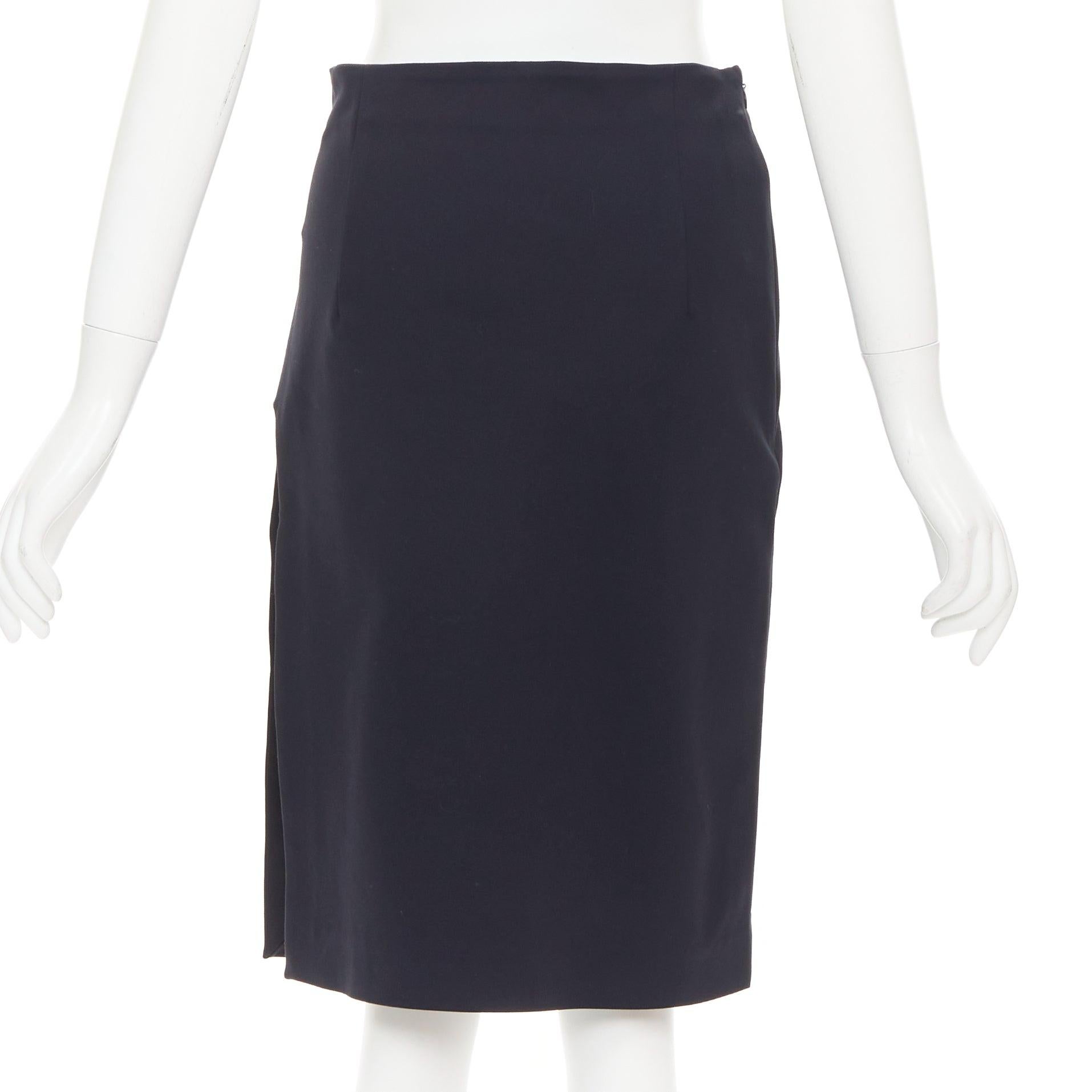 Donna COPERNI gonna a tubino in misto cotone nero a vita alta e spacco alto IT38 XS in vendita