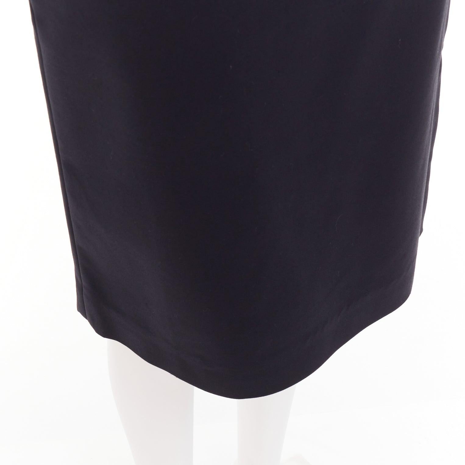 COPERNI gonna a tubino in misto cotone nero a vita alta e spacco alto IT38 XS in vendita 2