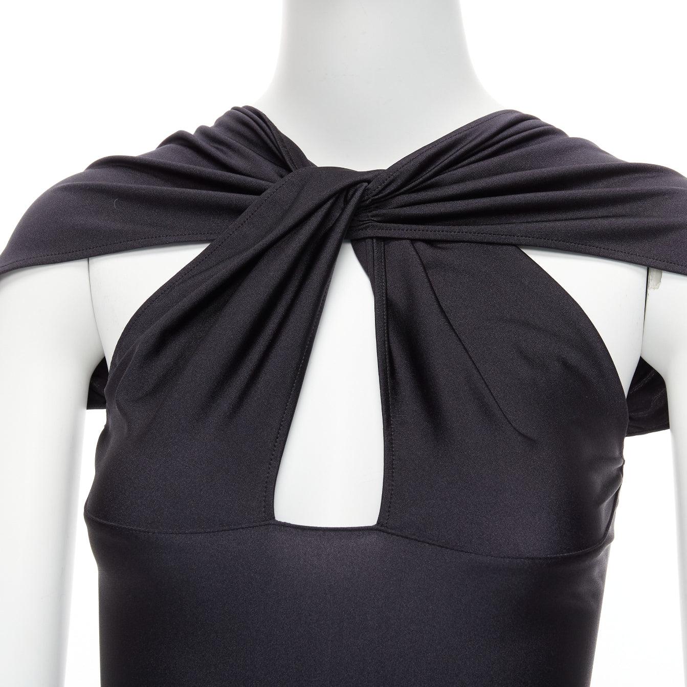 COPERNI black nylon jersey cold shoulder cut out mini dress XS
Reference: LNKO/A02279
Brand: Coperni
Material: Polyamide, Blend
Color: Black
Pattern: Solid
Closure: Zip
Extra Details: Back zip. Raglan shoulder back.
Estimated Retail Price: USD