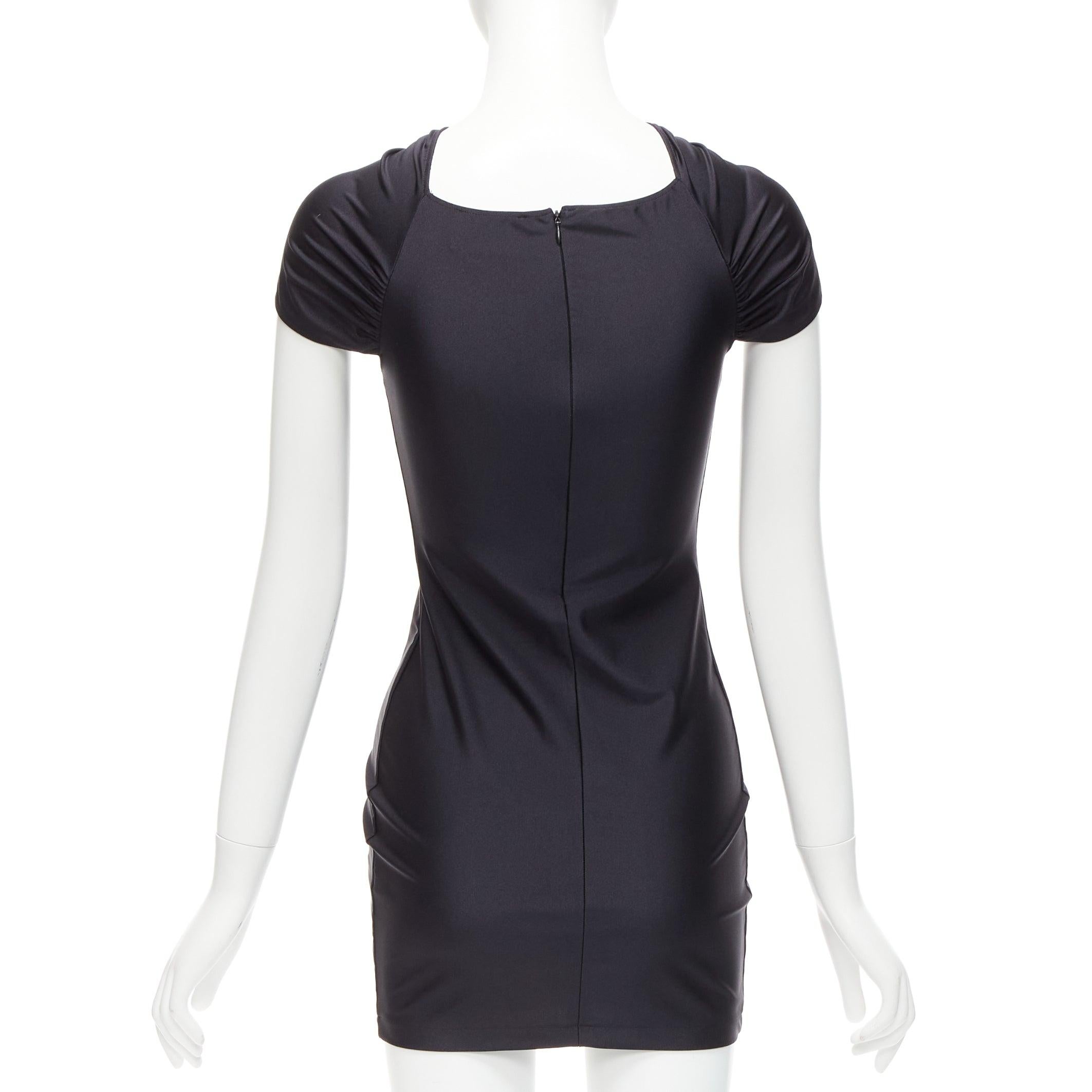 COPERNI black nylon jersey cold shoulder cut out mini dress XS For Sale 1