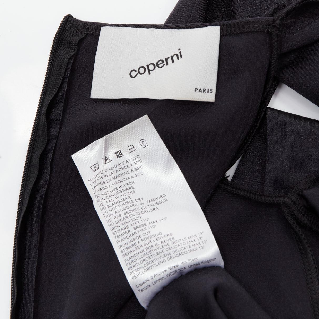 COPERNI black nylon jersey cold shoulder cut out mini dress XS For Sale 4