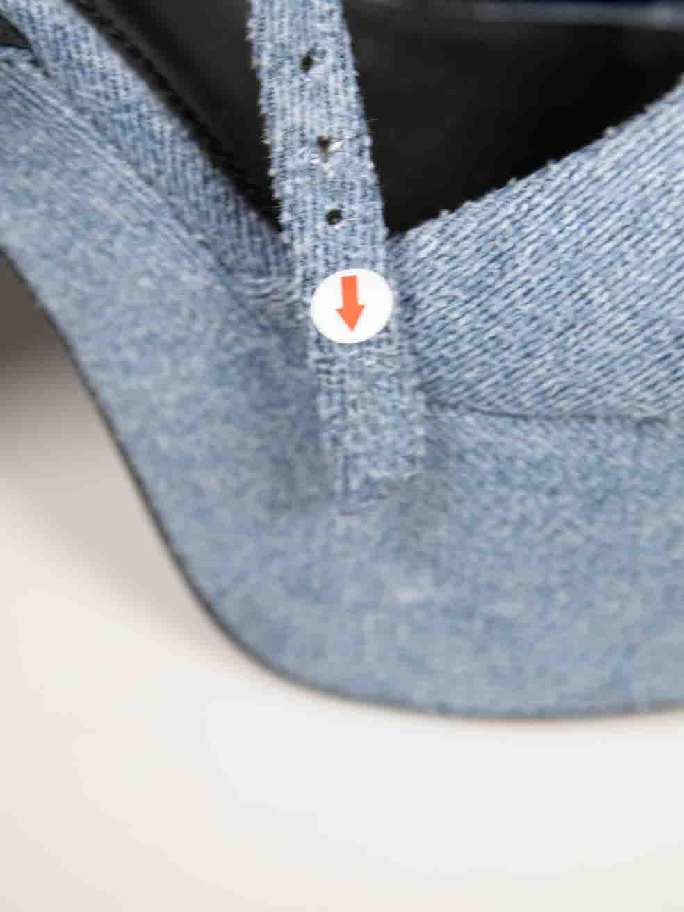 Sandalias de plataforma Coperni Blue Denim Bridge Talla IT 39 en venta 5