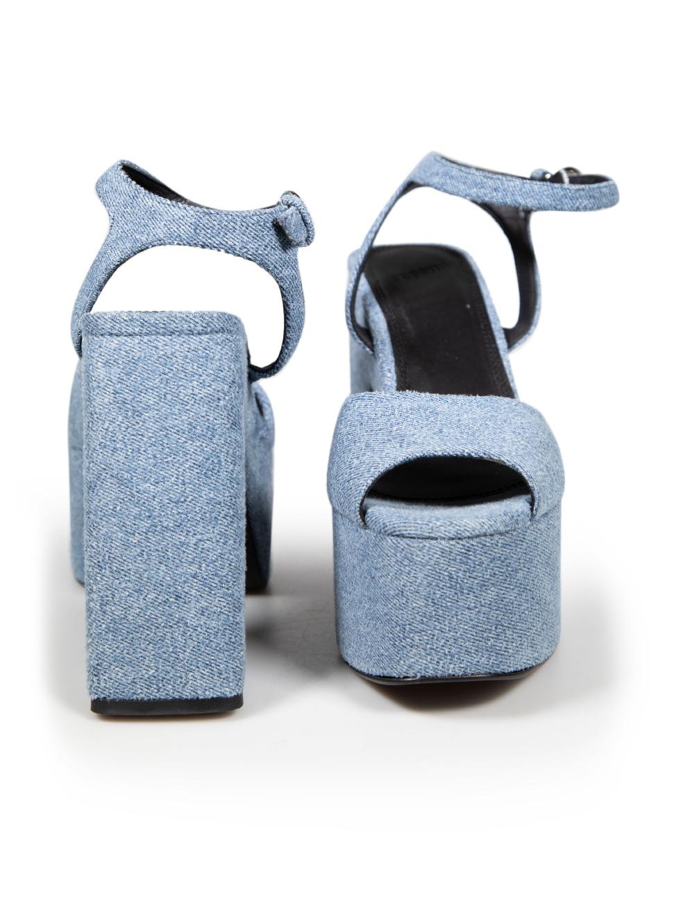 Sandalias de plataforma Coperni Blue Denim Bridge Talla IT 39 Azul en venta