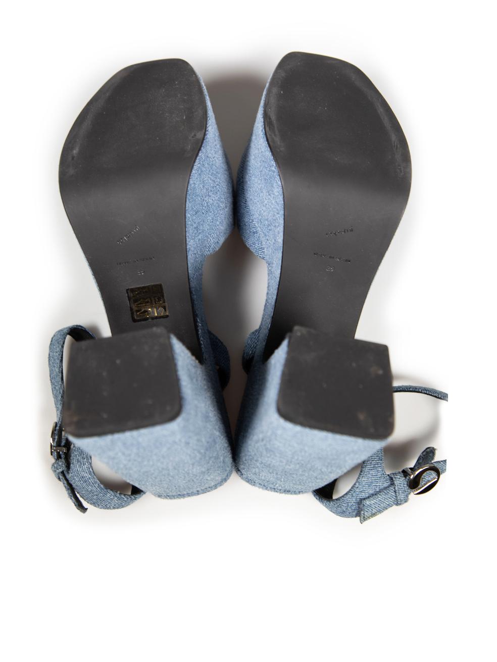 Women's Coperni Blue Denim Bridge Platform Sandals Size IT 39 For Sale