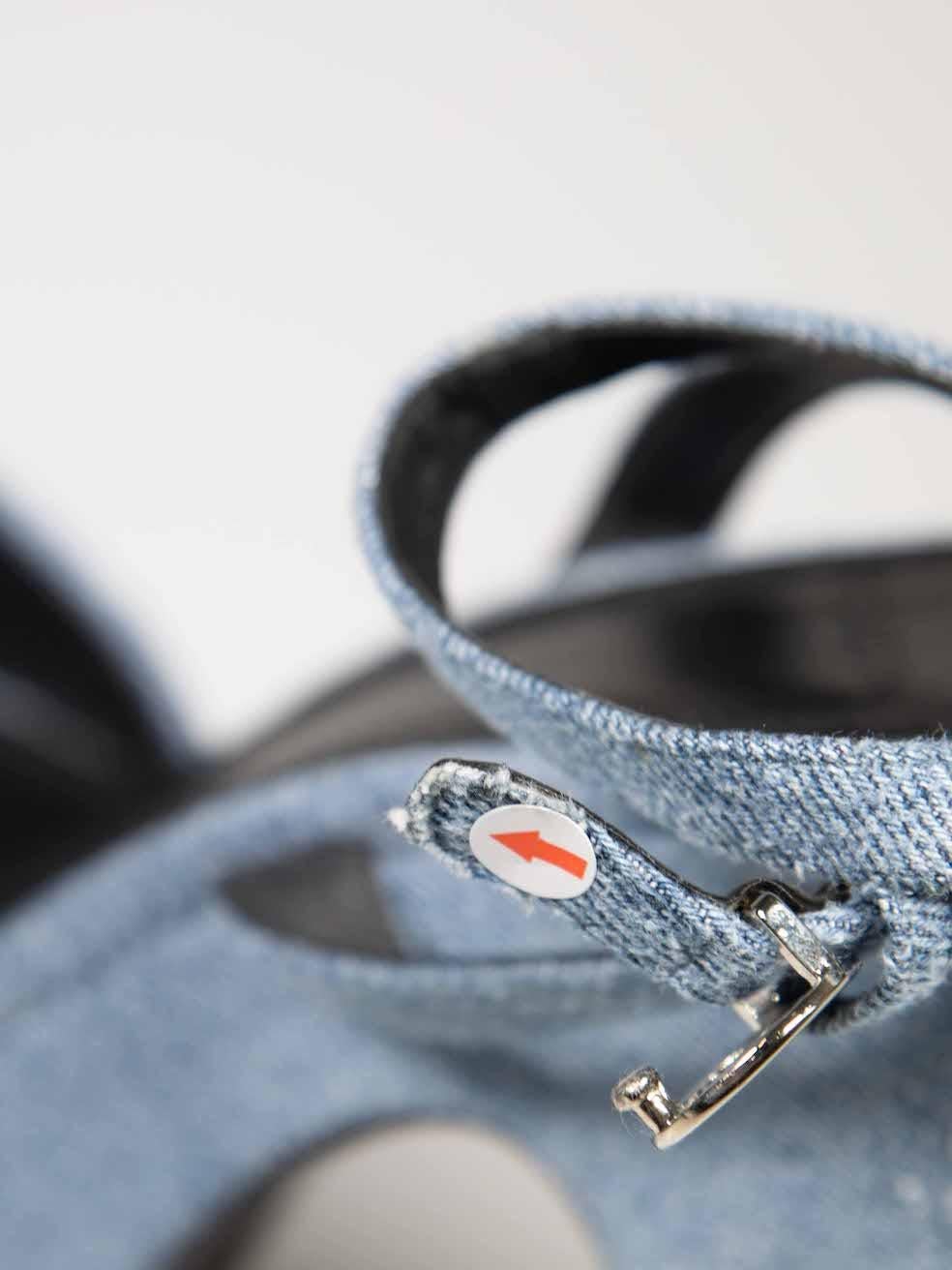 De las mujeres Sandalias de plataforma Coperni Blue Denim Bridge Talla IT 39 en venta