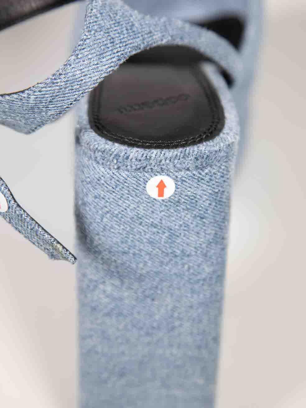 Sandalias de plataforma Coperni Blue Denim Bridge Talla IT 39 en venta 2