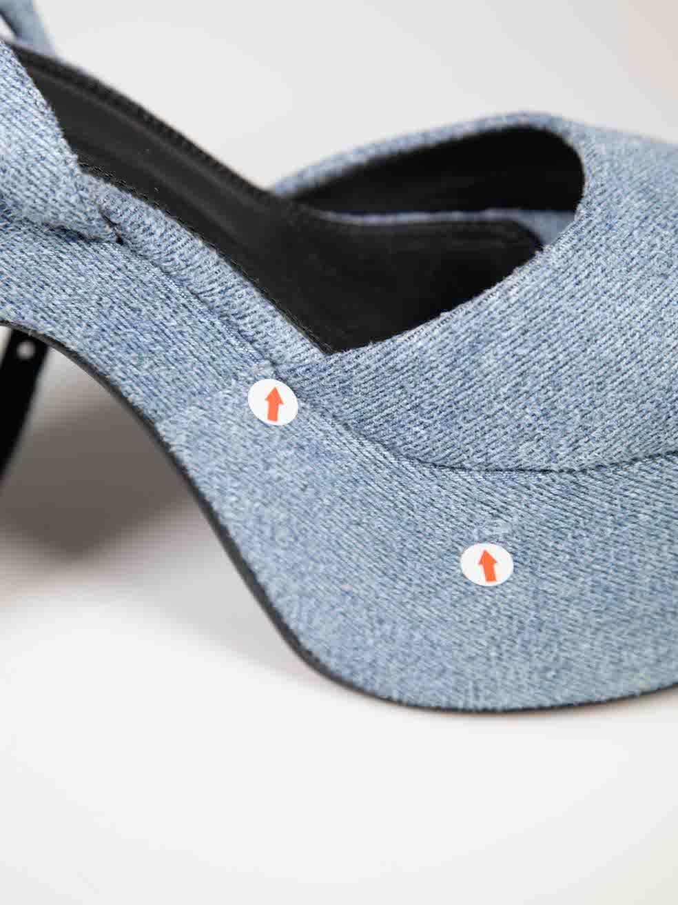 Sandalias de plataforma Coperni Blue Denim Bridge Talla IT 39 en venta 3