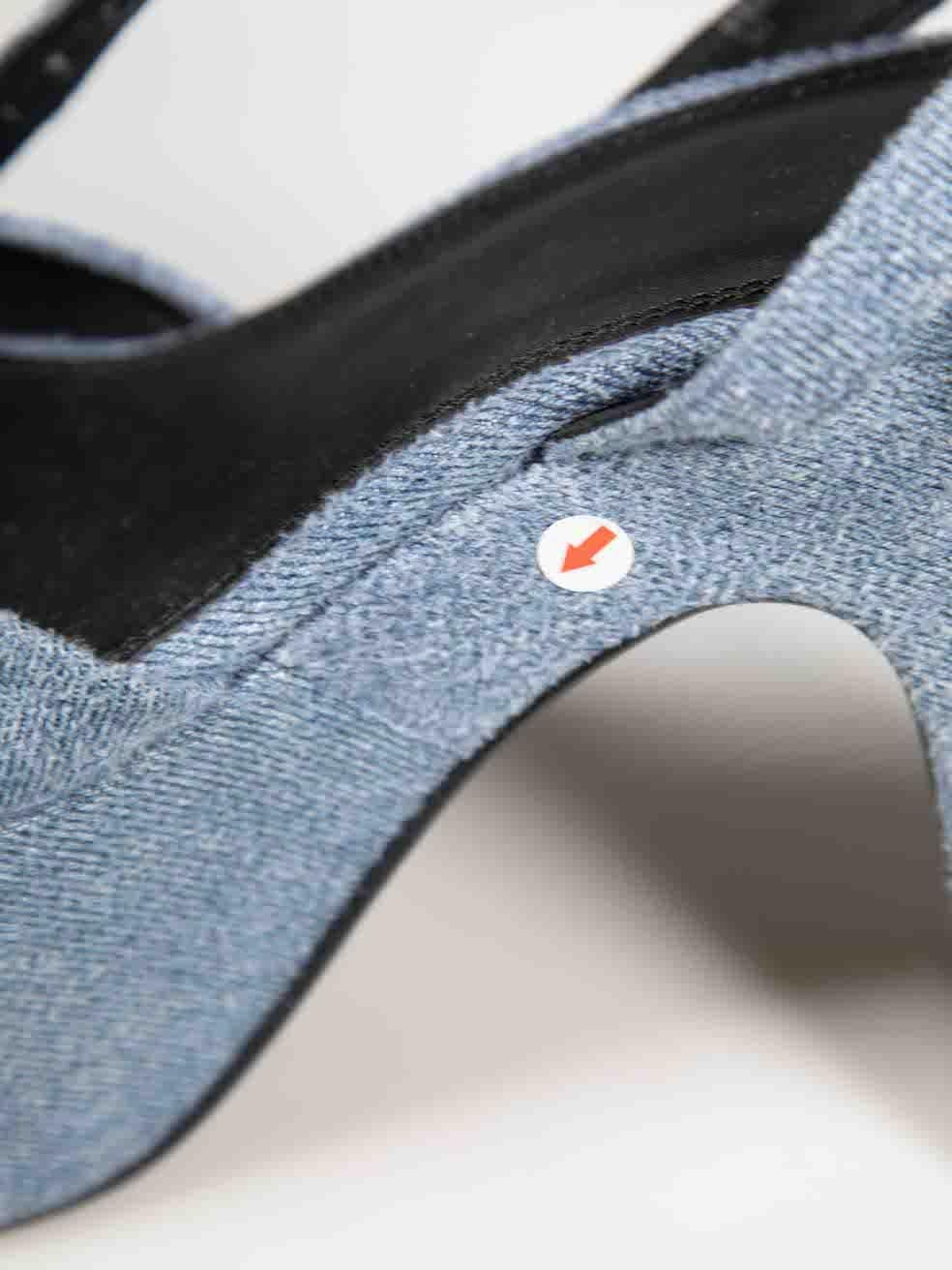 Sandalias de plataforma Coperni Blue Denim Bridge Talla IT 39 en venta 4