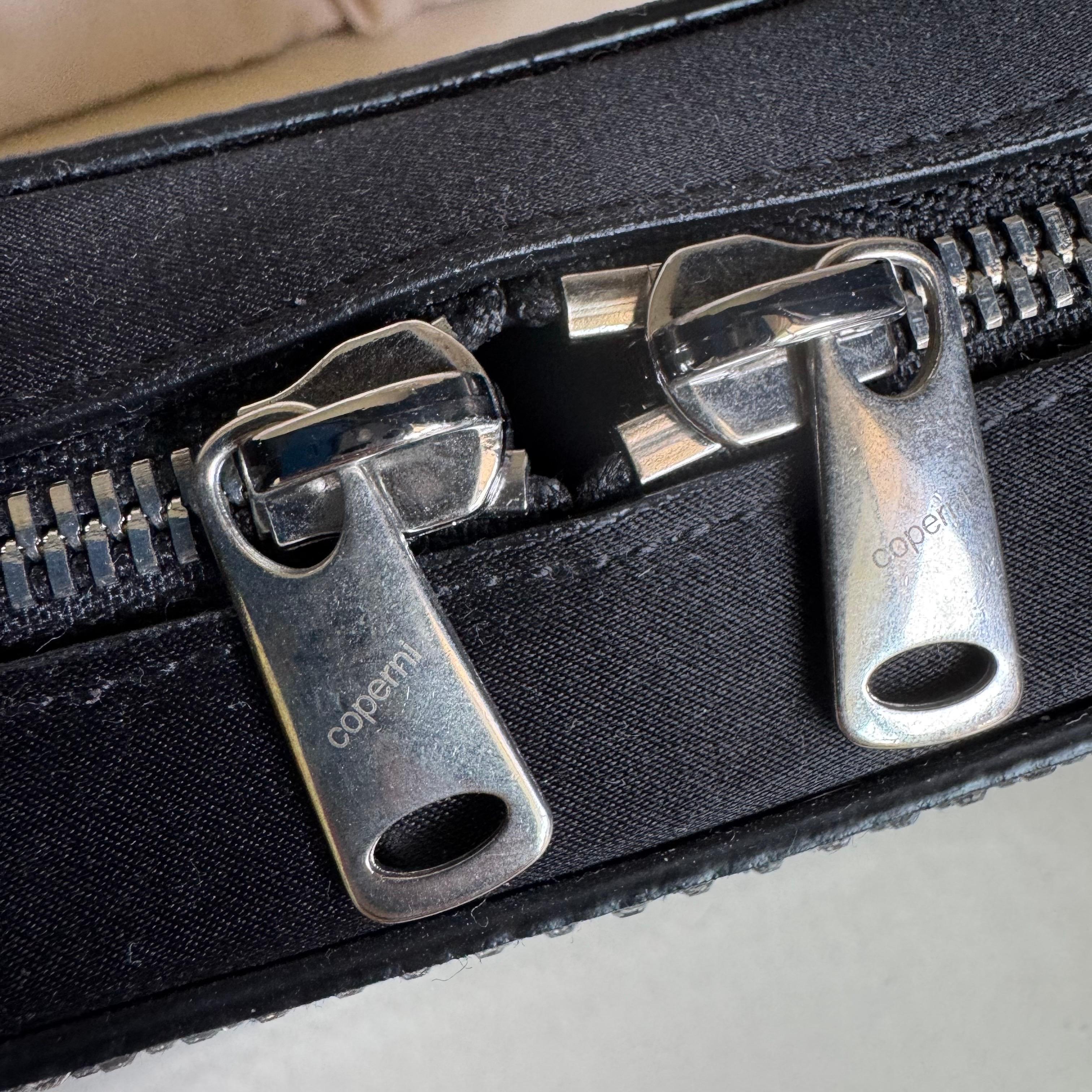 Borsa Coperni Mini Swipe impreziosita da cristalli, nera in vendita 5