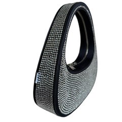 Coperni Crystal-embellished Mini Swipe Bag Black