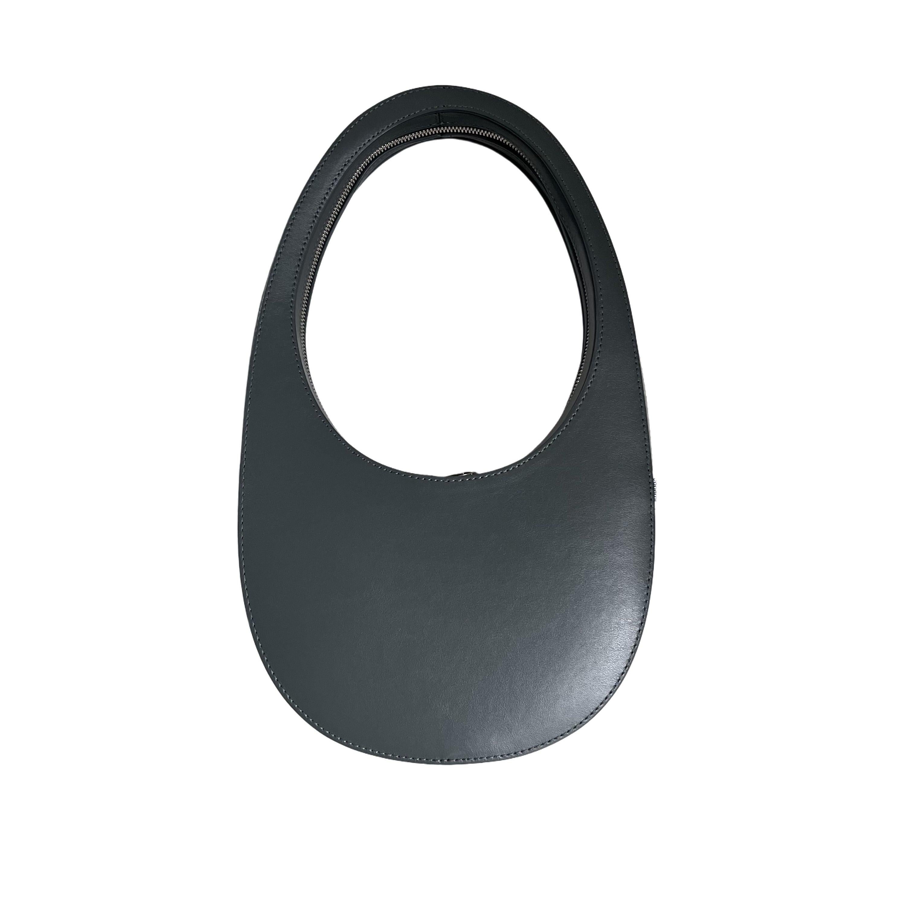 Coperni Swipe Bag Medium Stone Grey Leather Bag These are professional photos of the actual bag offered by Luxbags. The iphone swipe button inspired coperni bag is the brain child of paris based designers Arnaud Vaillant & S√©bastien Meyer. Since