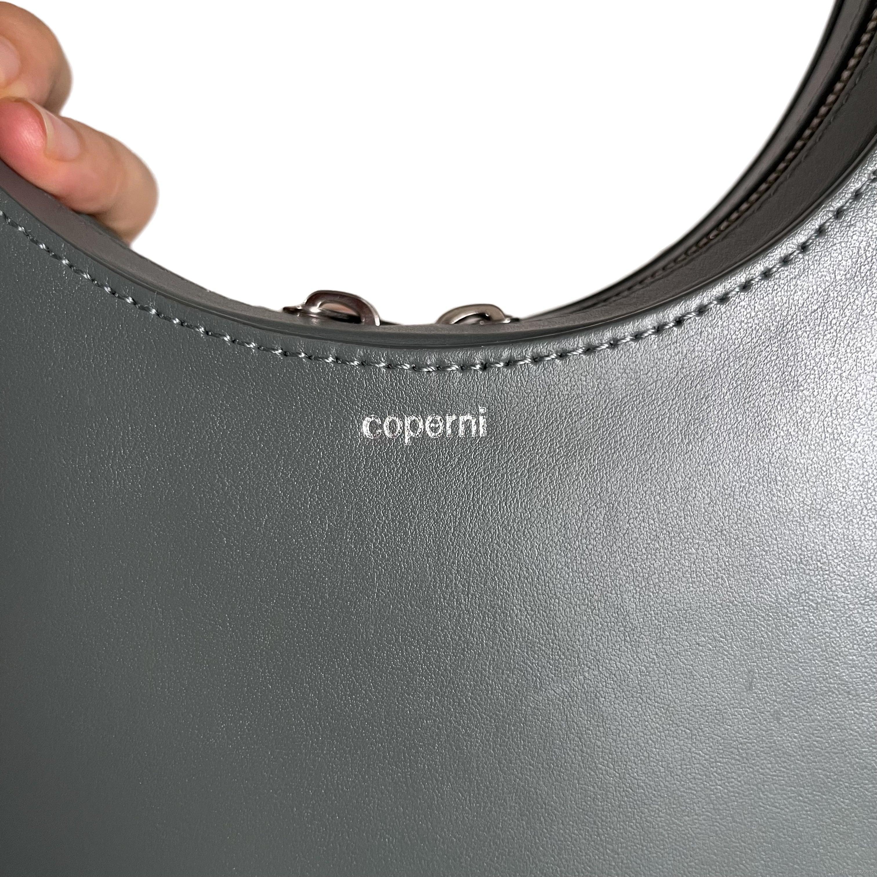 Coperni Swipe Bag Medium Stone Grey Leather Bag For Sale 1