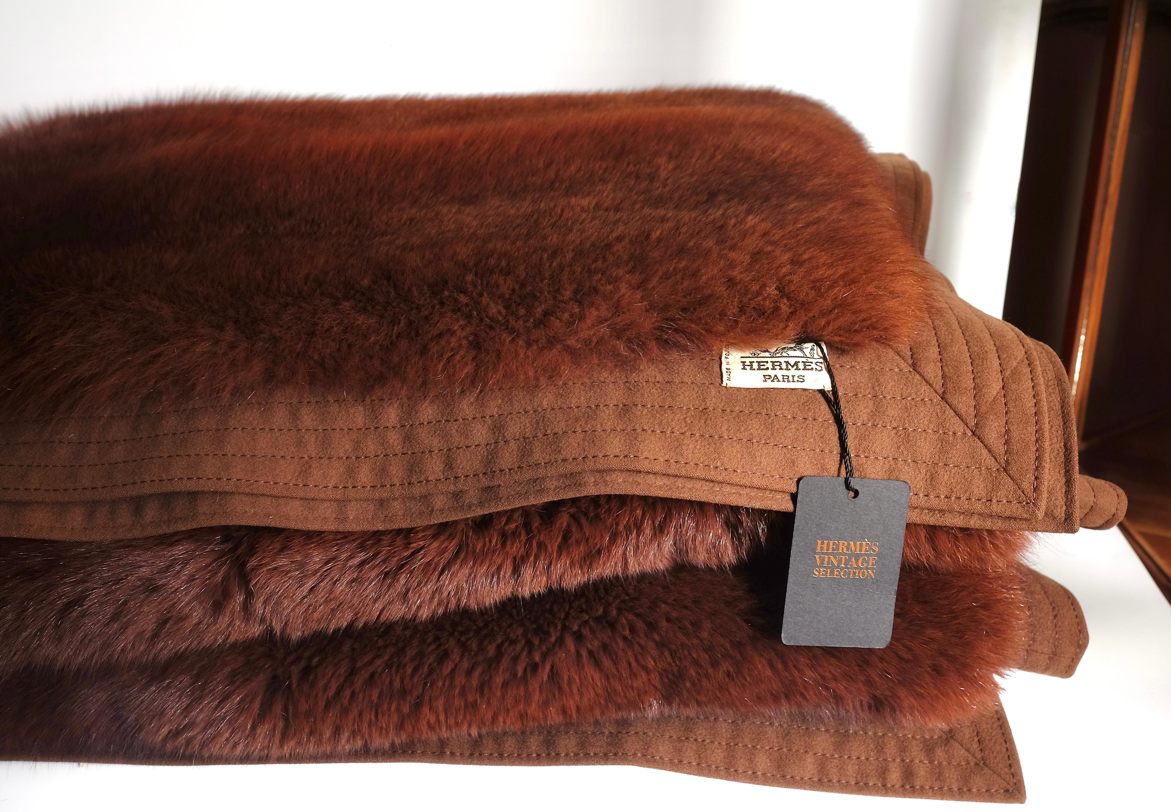 Coperta in pelliccia Hermès (Black) im Angebot