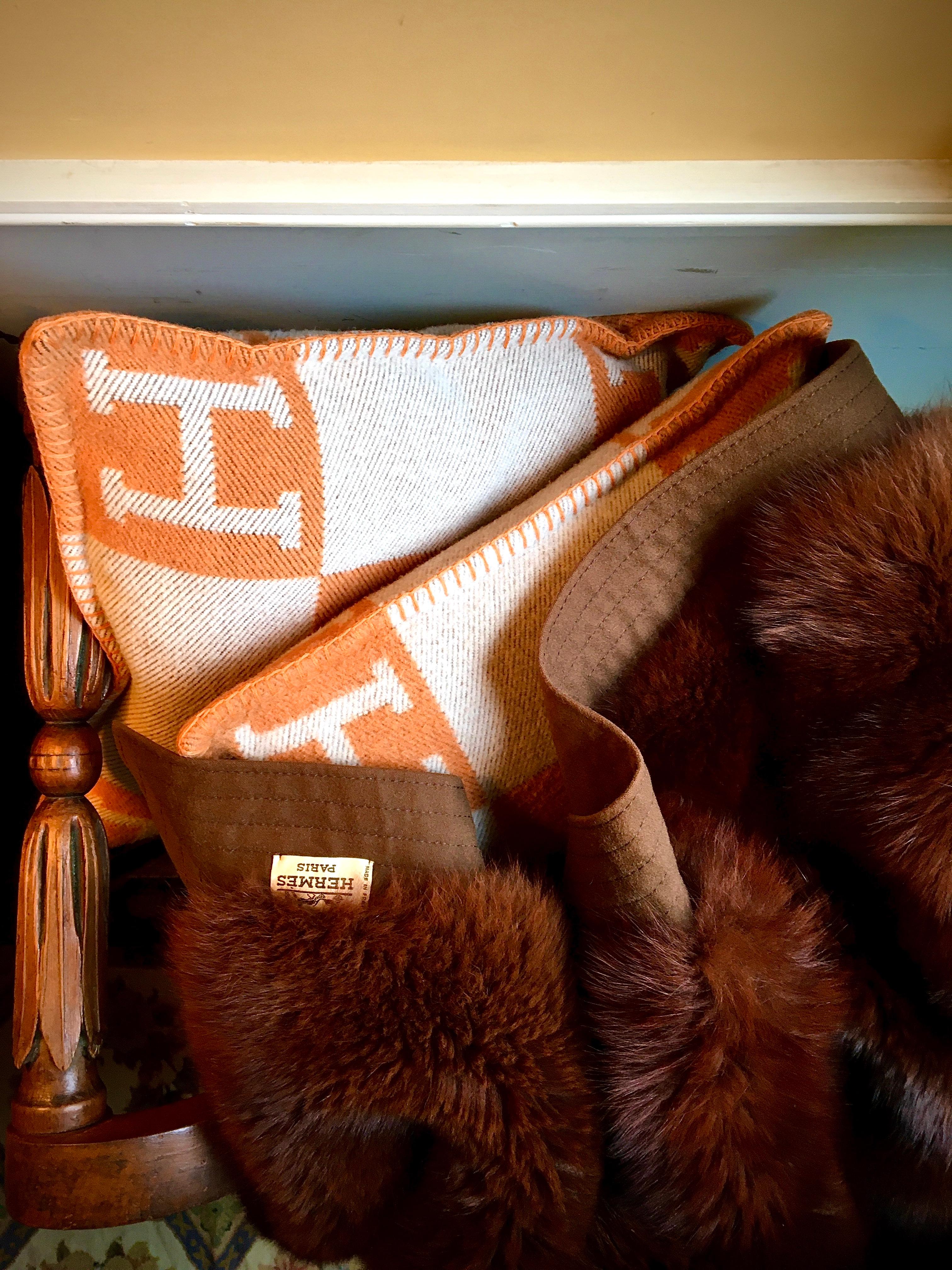 Coperta in pelliccia Hermès für Damen oder Herren im Angebot