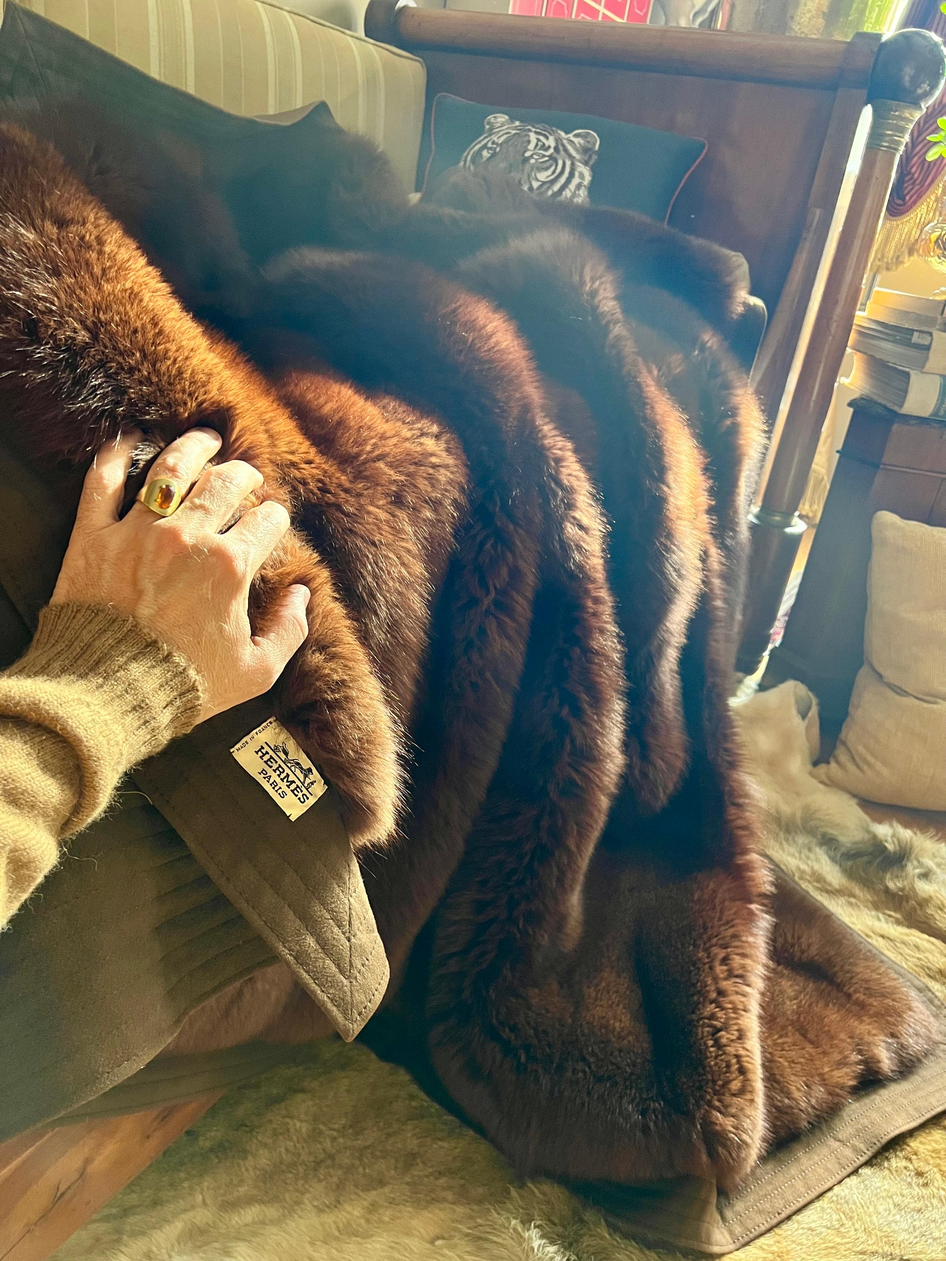 Coperta in pelliccia Hermès im Angebot 2