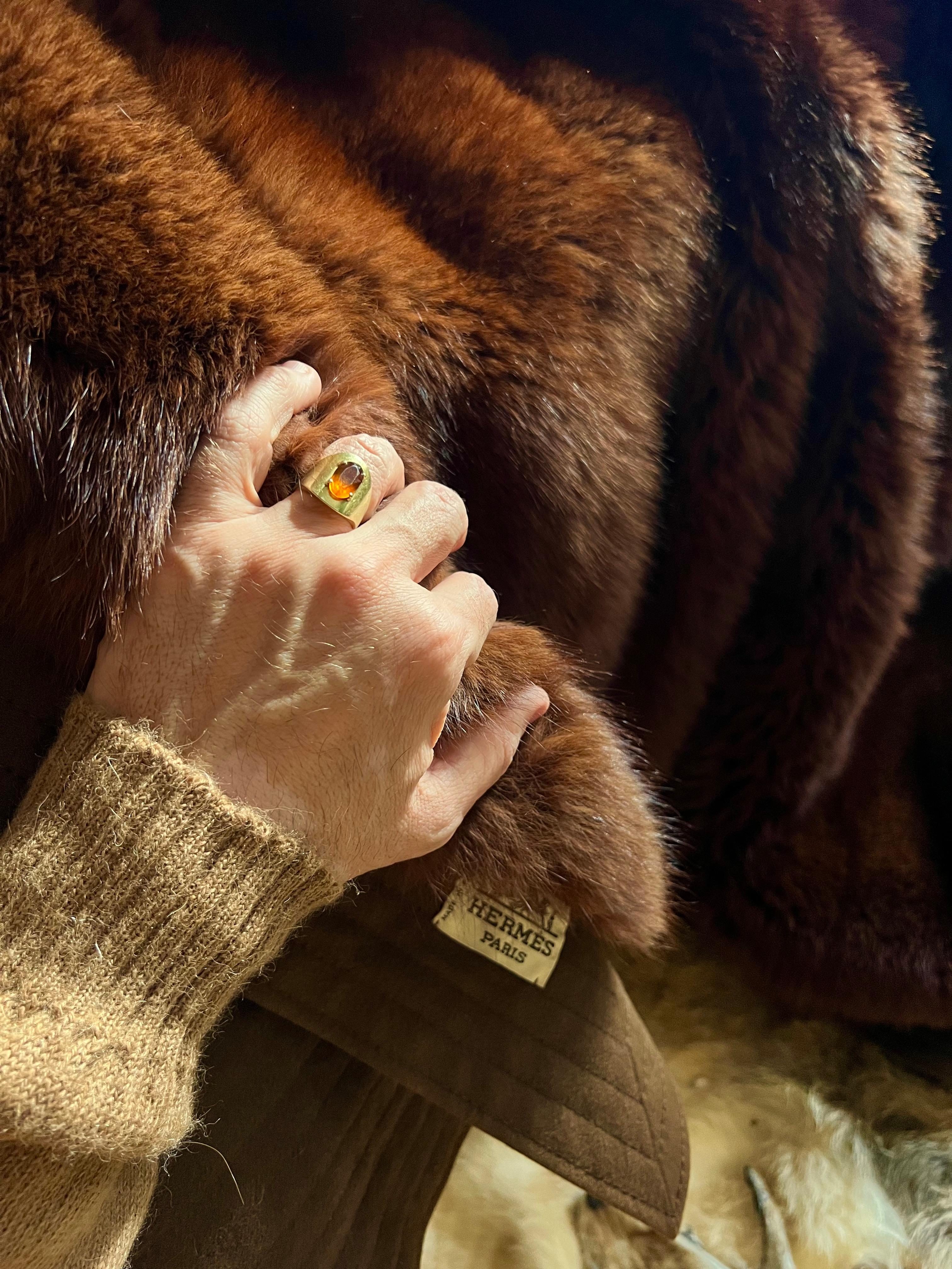 Coperta in pelliccia Hermès im Angebot 3