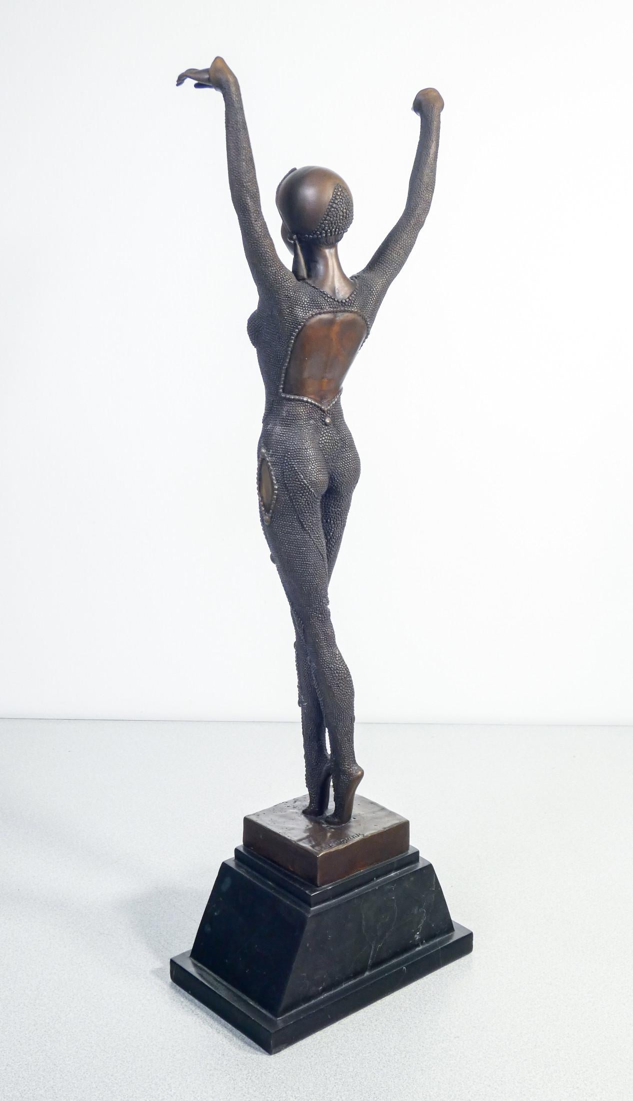 Copy of sculpture by Demetre CHIPARUS, Dancer. Art Deco. Early 20th cent. 4