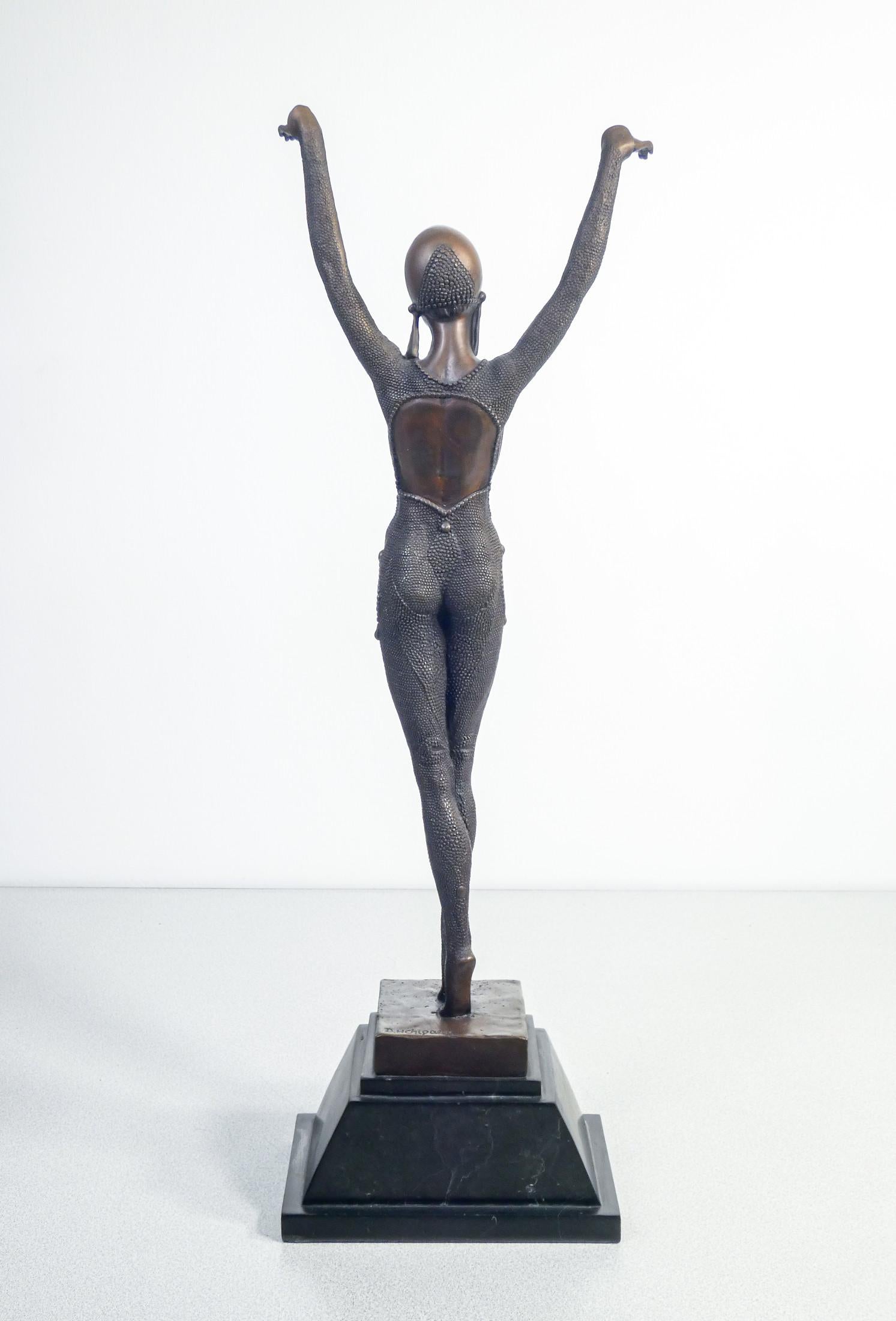Copie de la sculpture de Demetre CHIPARUS, Dancer. Art déco. Début du 20e siècle. 4