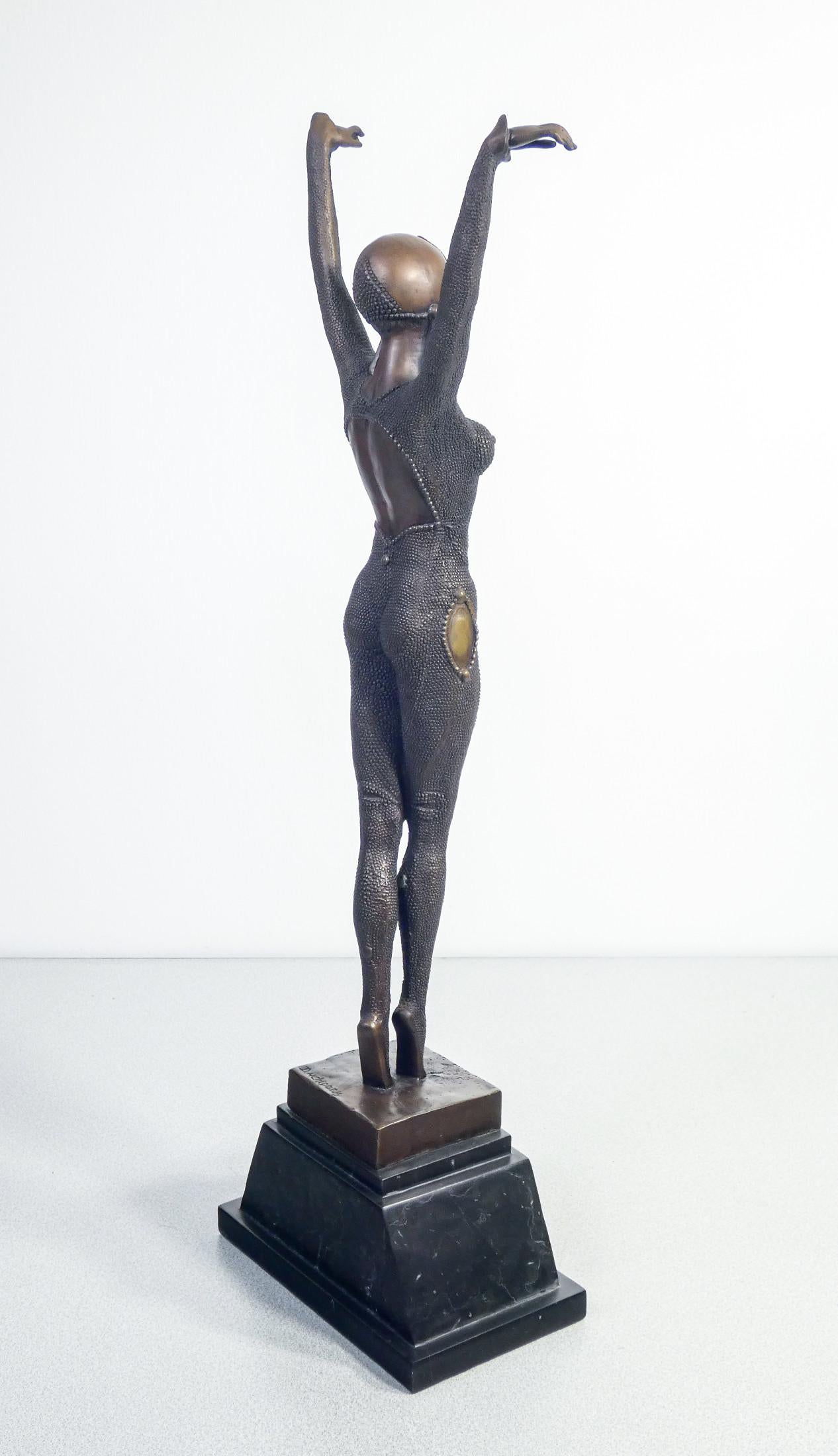 Copy of sculpture by Demetre CHIPARUS, Dancer. Art Deco. Early 20th cent. 6