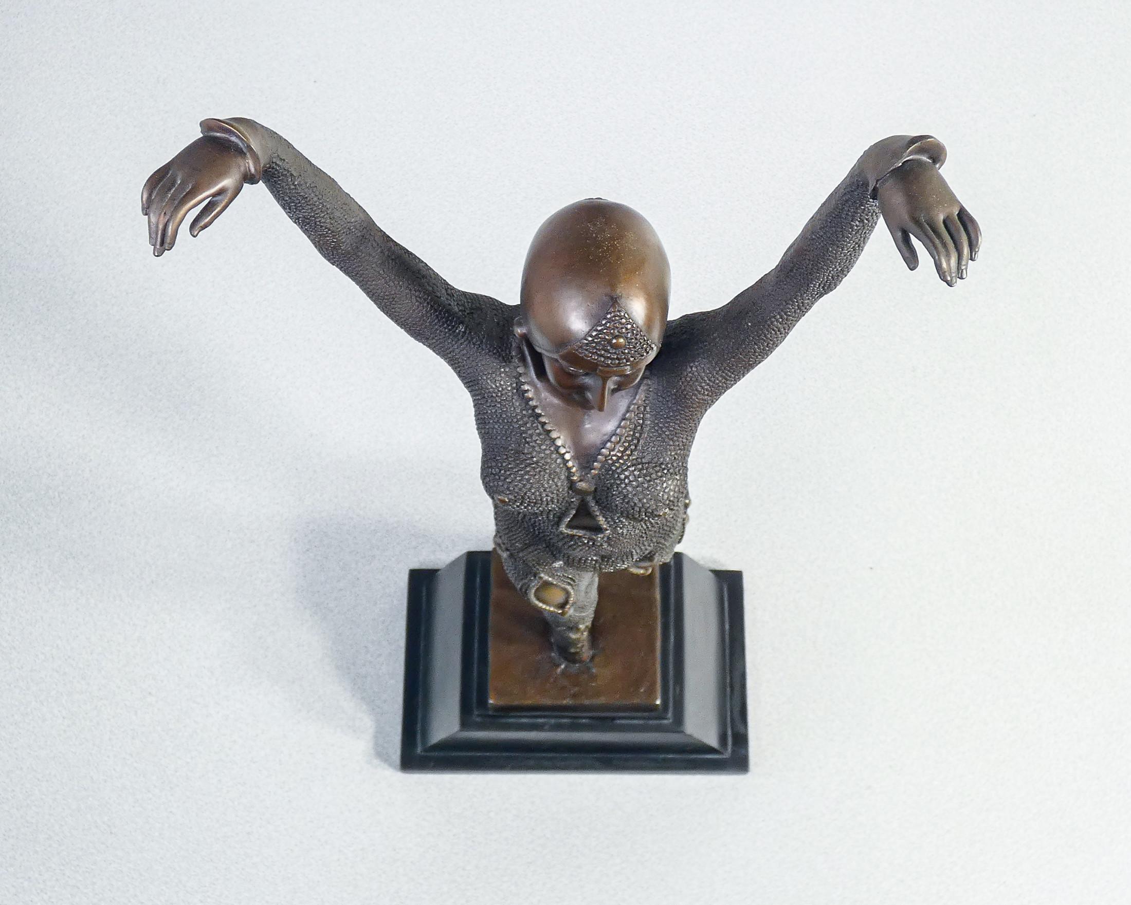 Copy of sculpture by Demetre CHIPARUS, Dancer. Art Deco. Early 20th cent. 7