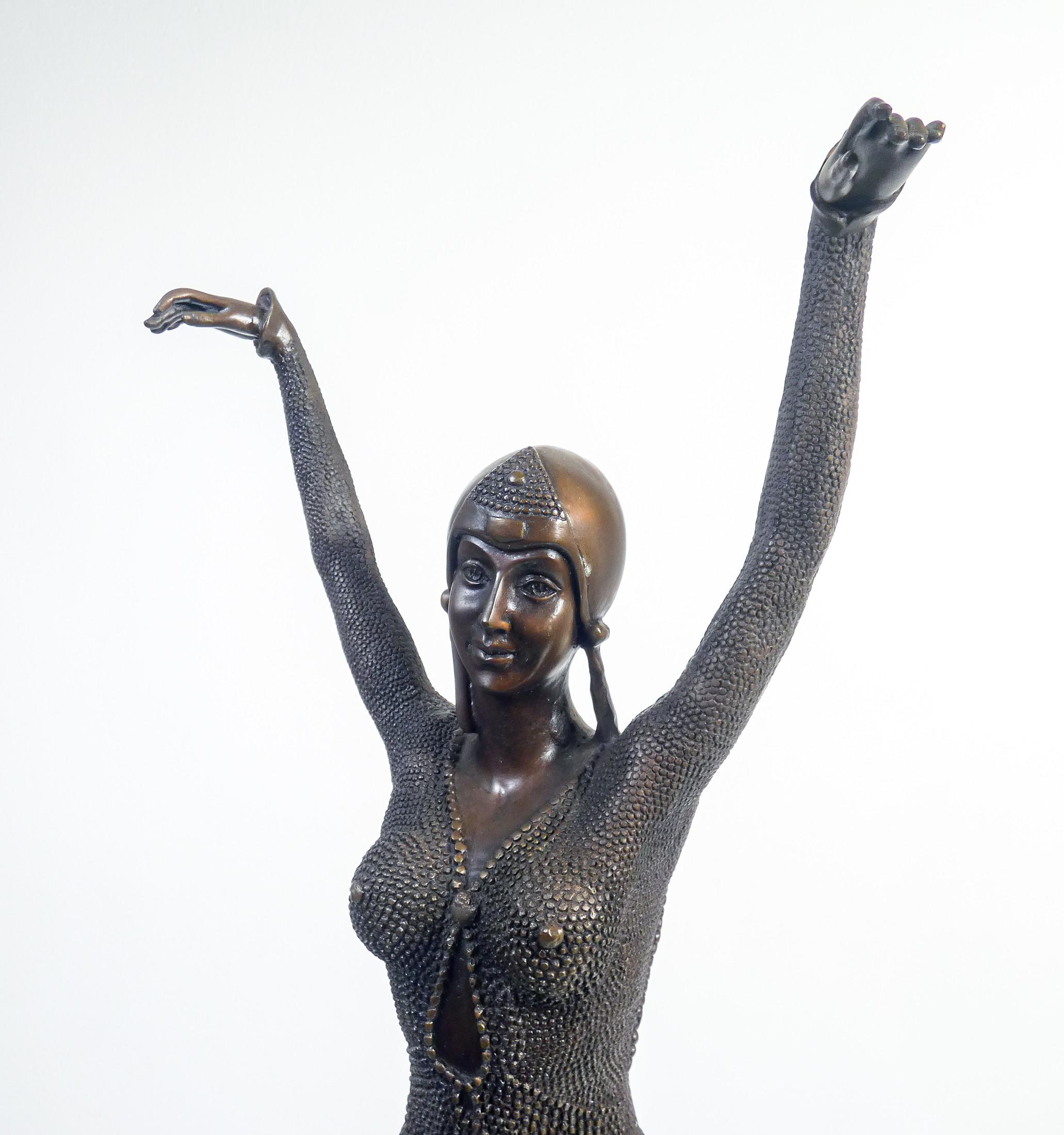 Copy of sculpture by Demetre CHIPARUS, Dancer. Art Deco. Early 20th cent. 2
