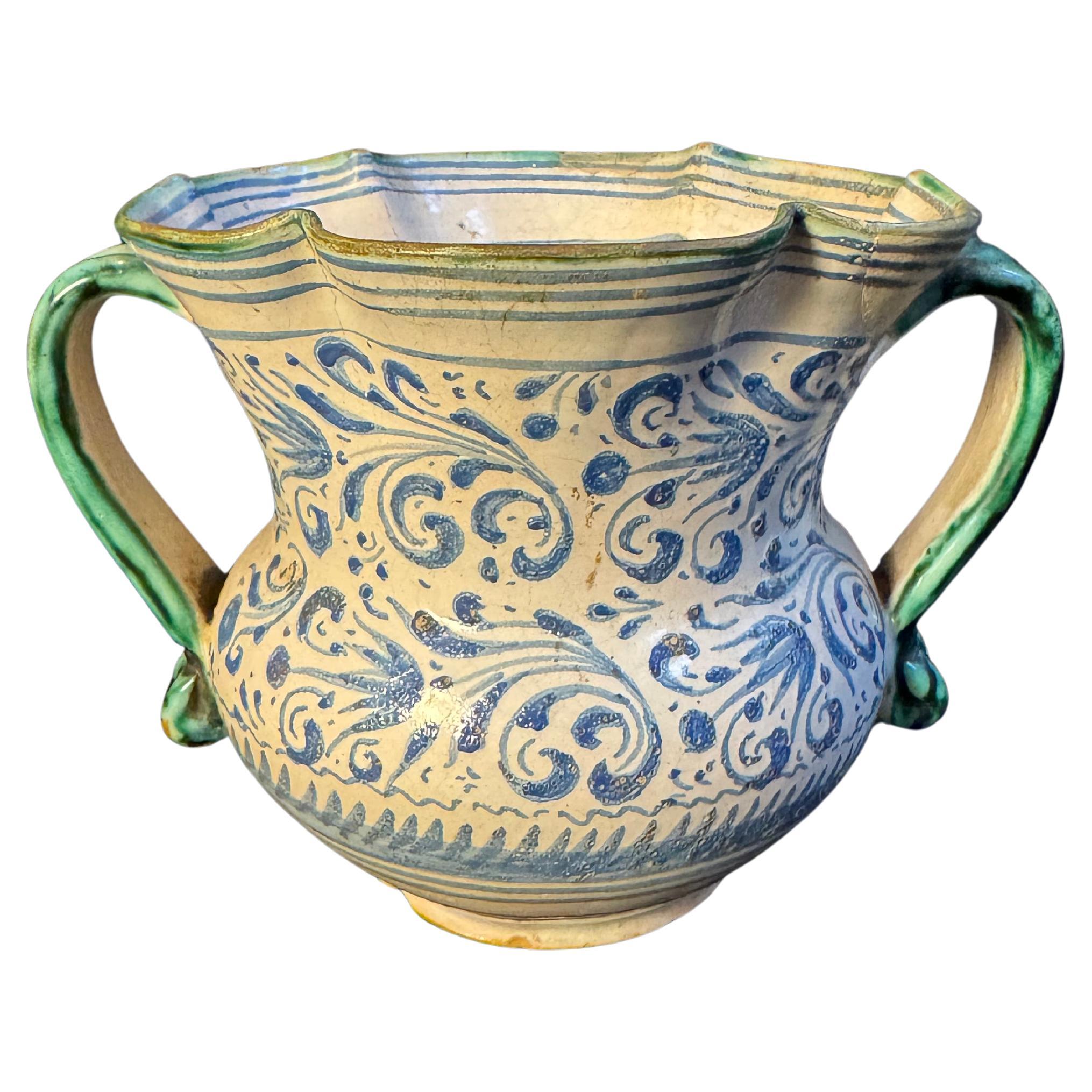 Coppa amatoriale in maiolica laertina - fine XVII