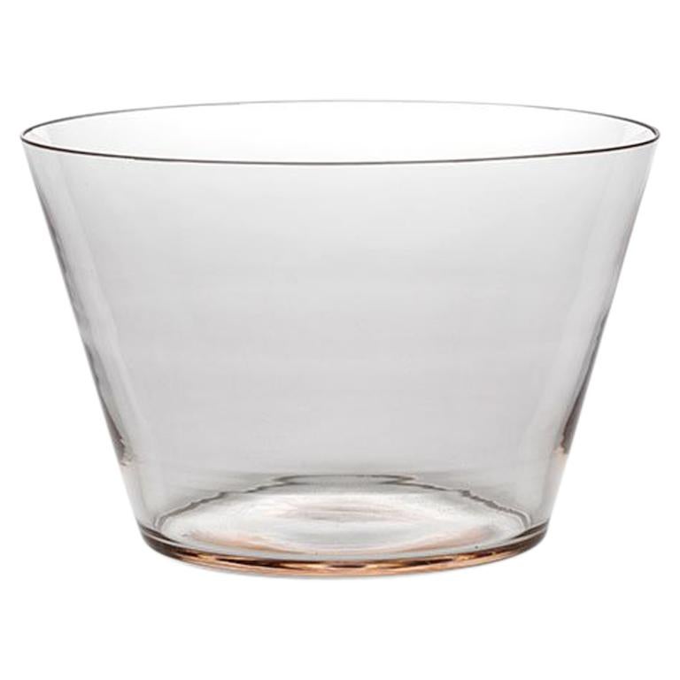 Coppa, Bowl Handcrafted Muranese Glass, Rose Quartz Smooth MUN by VG
