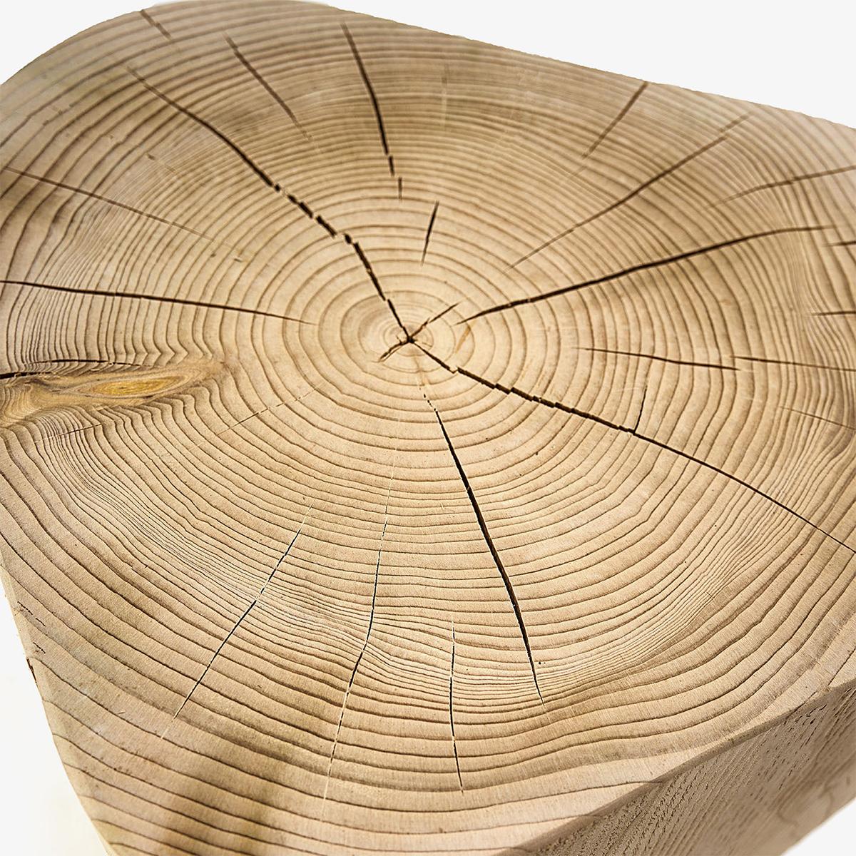 Hand-Crafted Coppa Cedar Stool For Sale