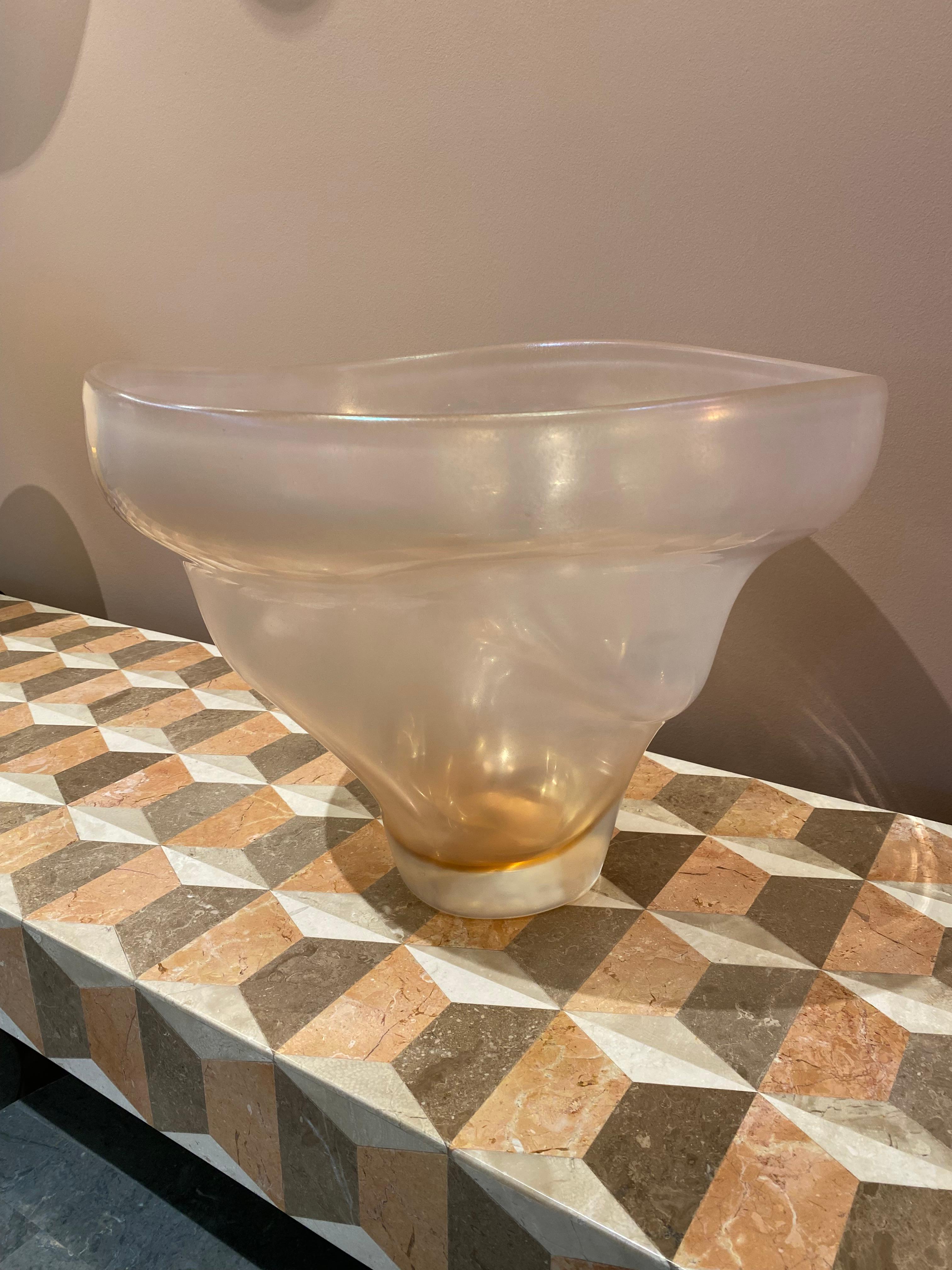 Vase Coppa en verre de Murano soufflé à la main Neuf - En vente à Hollywood, FL