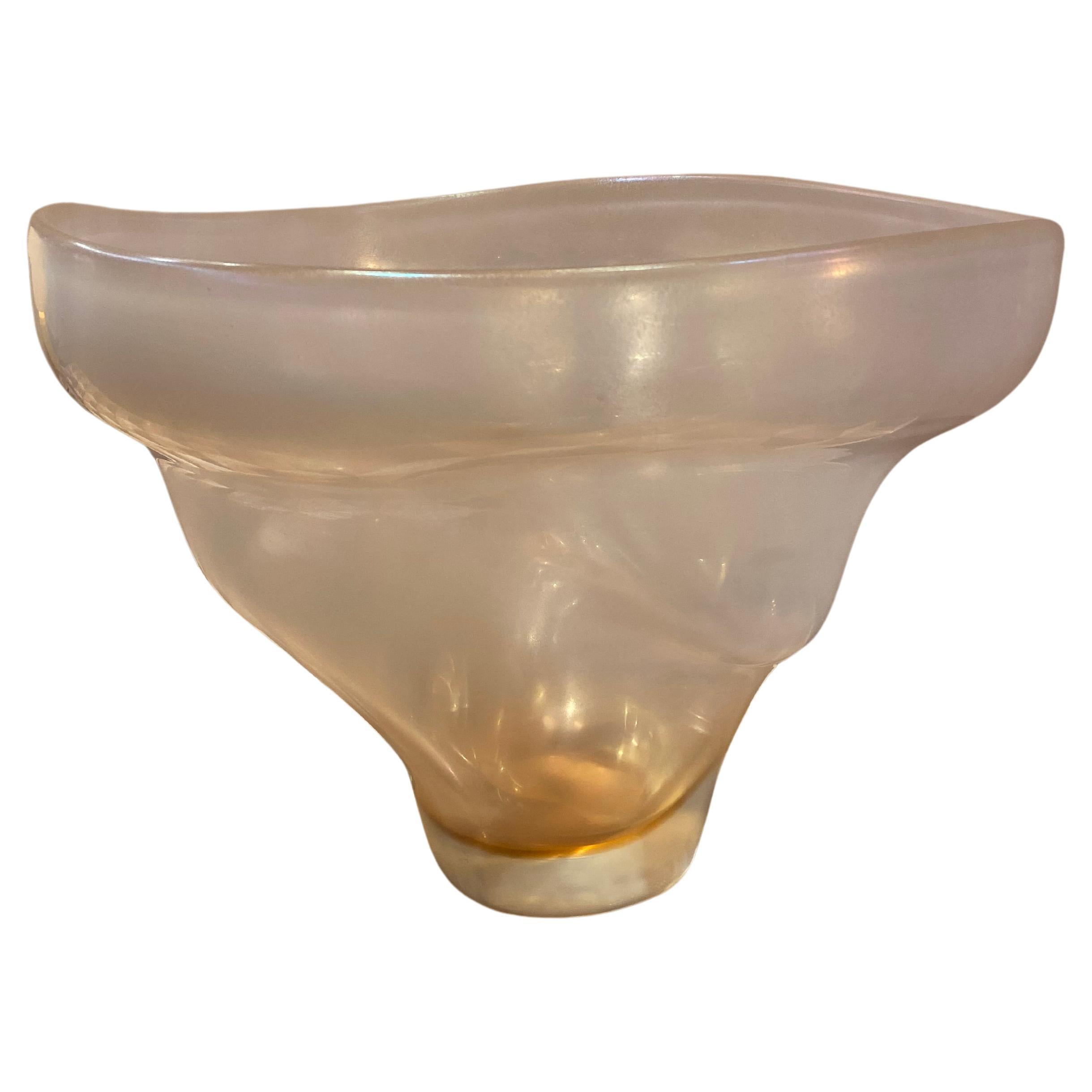 Coppa Vase aus mundgeblasenem Muranoglas im Angebot