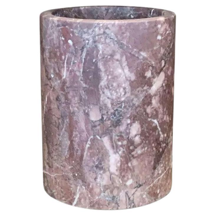 Coppa High Container in Montepulciano Marble For Sale
