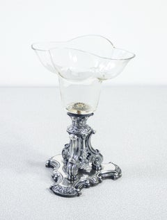 Silver and glass cup by Johann H.P. SCHOTT Söhne. Germany ca 1840